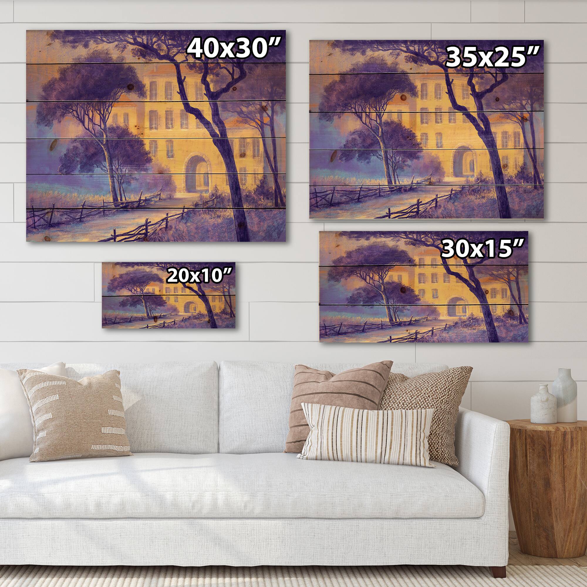 Designart - Street Landscape On Footpath & Trees In A City