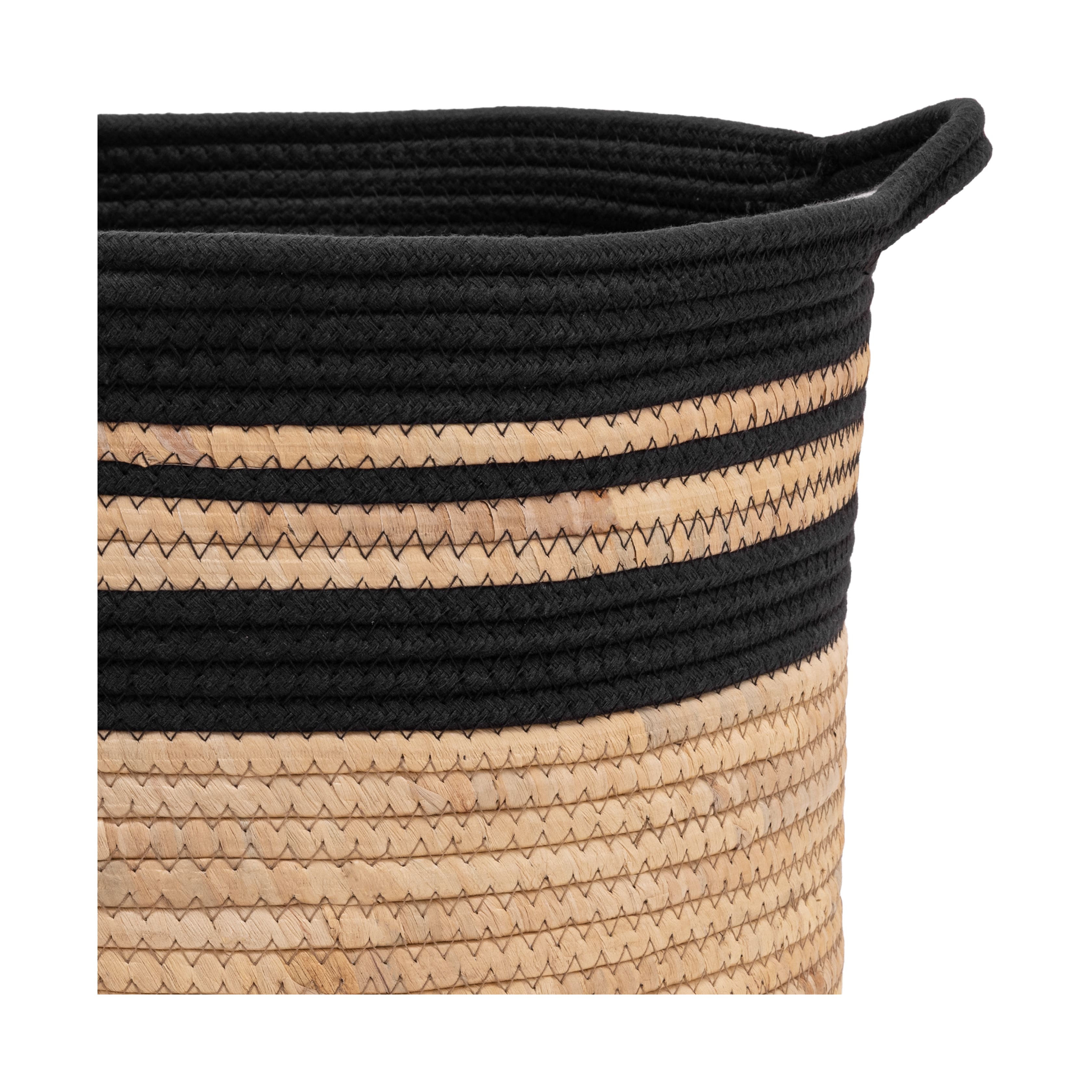 Seville Classics Round Water Hyacinth & Rope Basket