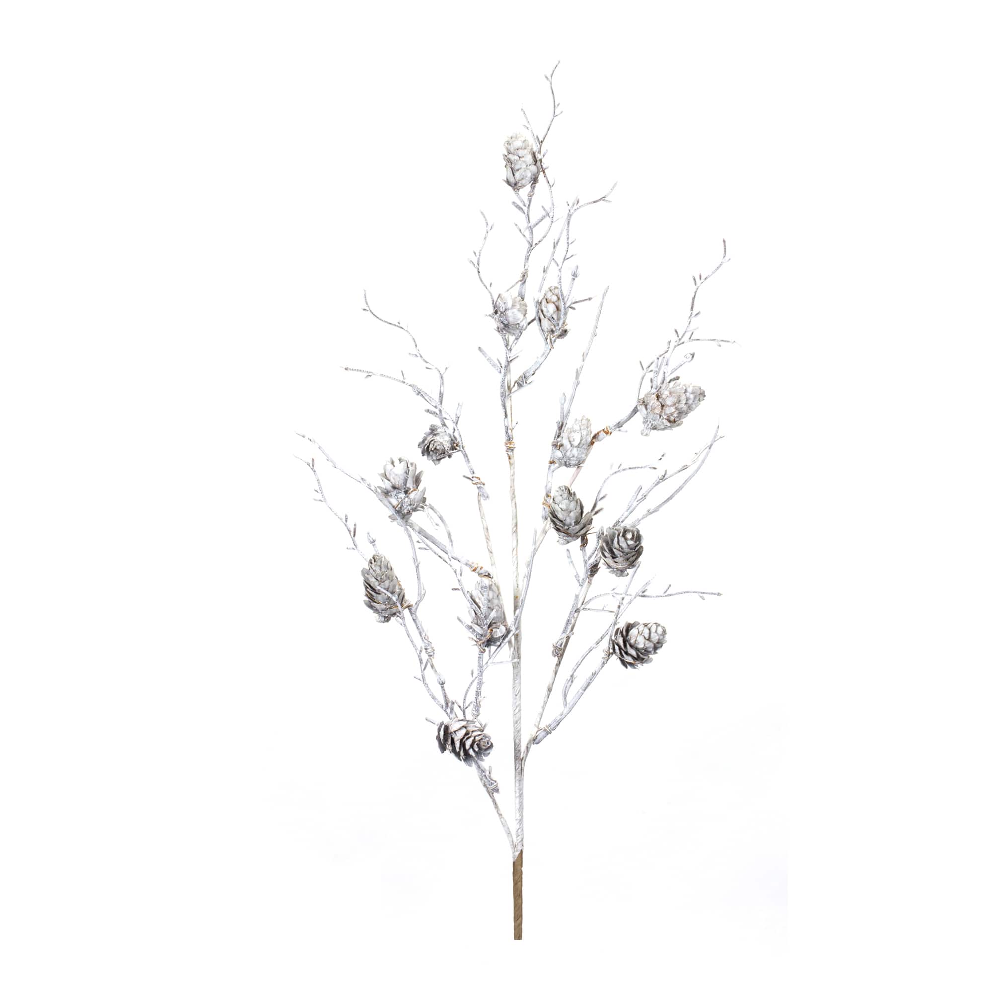 Frosted White Pinecone Twig Sprays, 6ct.