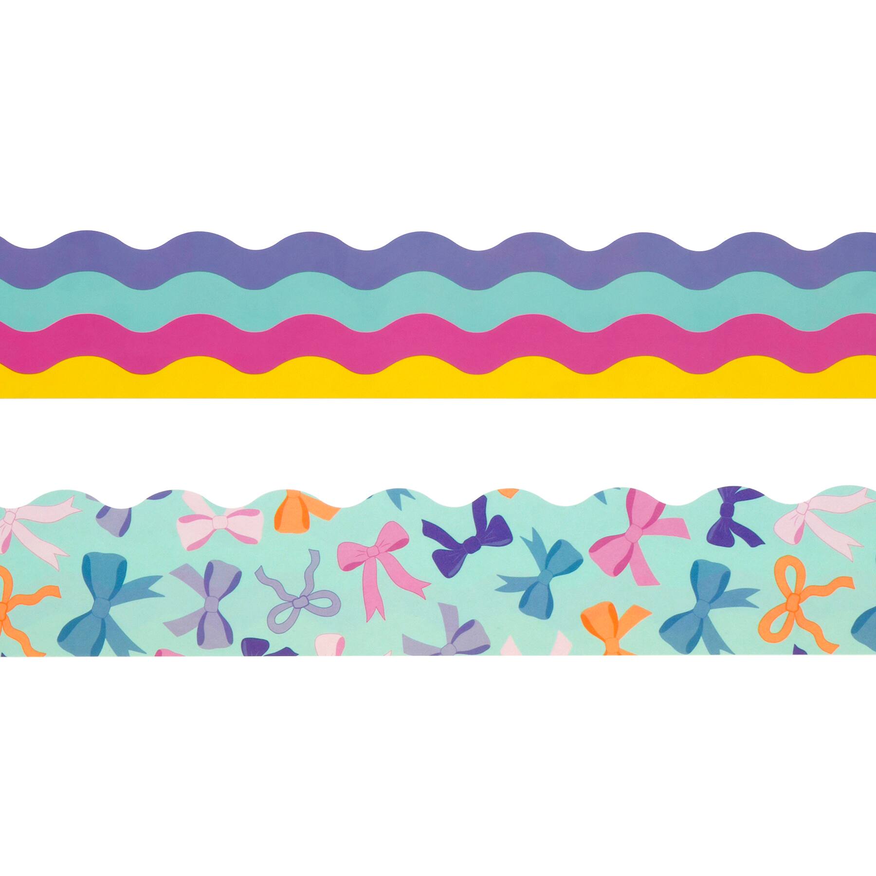 Class Rules! 2.25" x 18" Wave & Bow Borders, 12ct. by B2C™