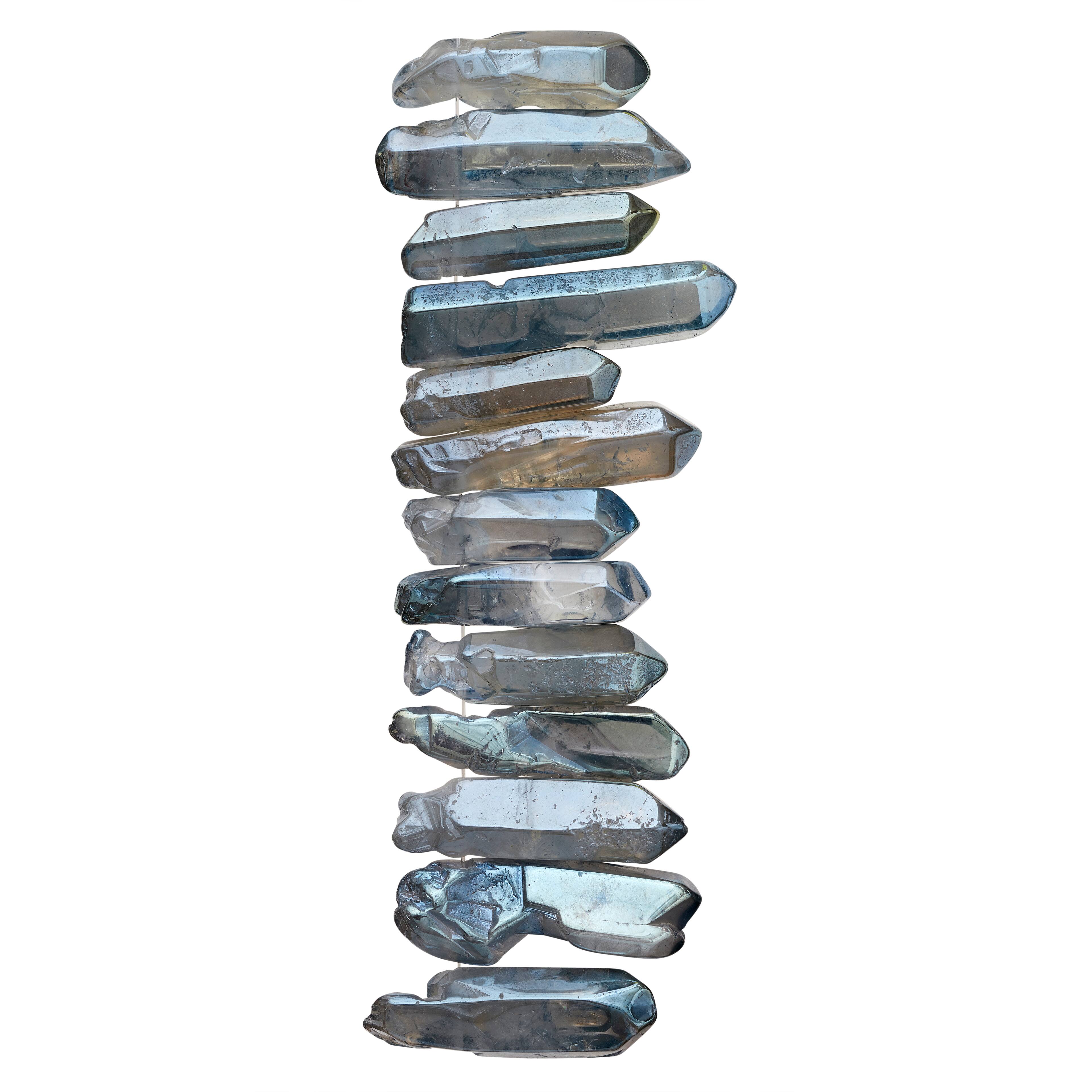 12 Pack: Blue Luster Crystal Stone Nugget Beads by Bead Landing™