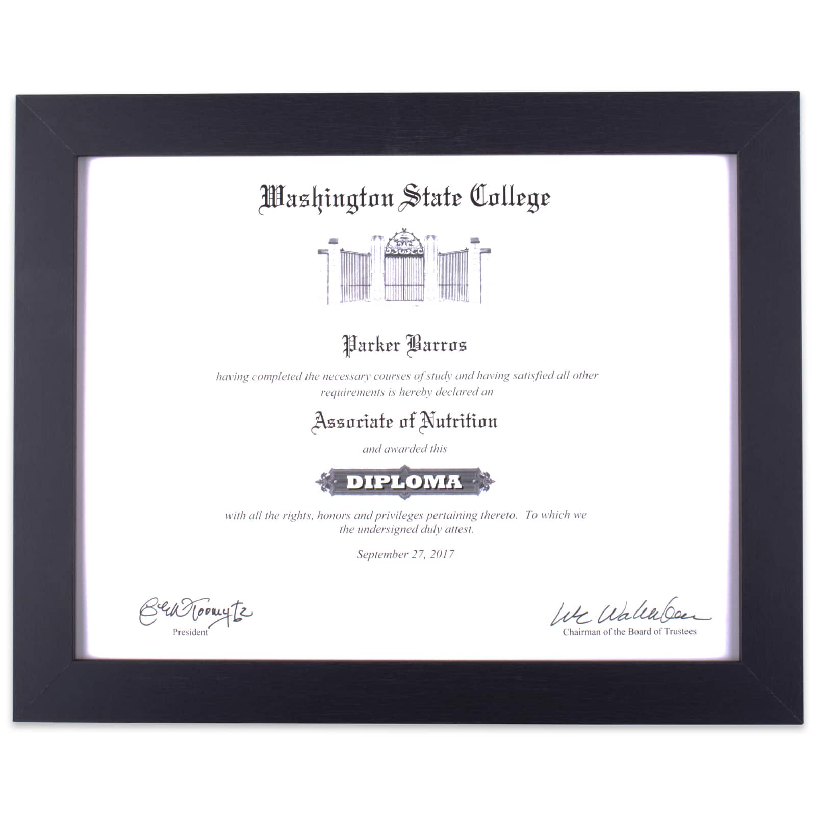 DII® Black 8.5" x 11" Document Frame