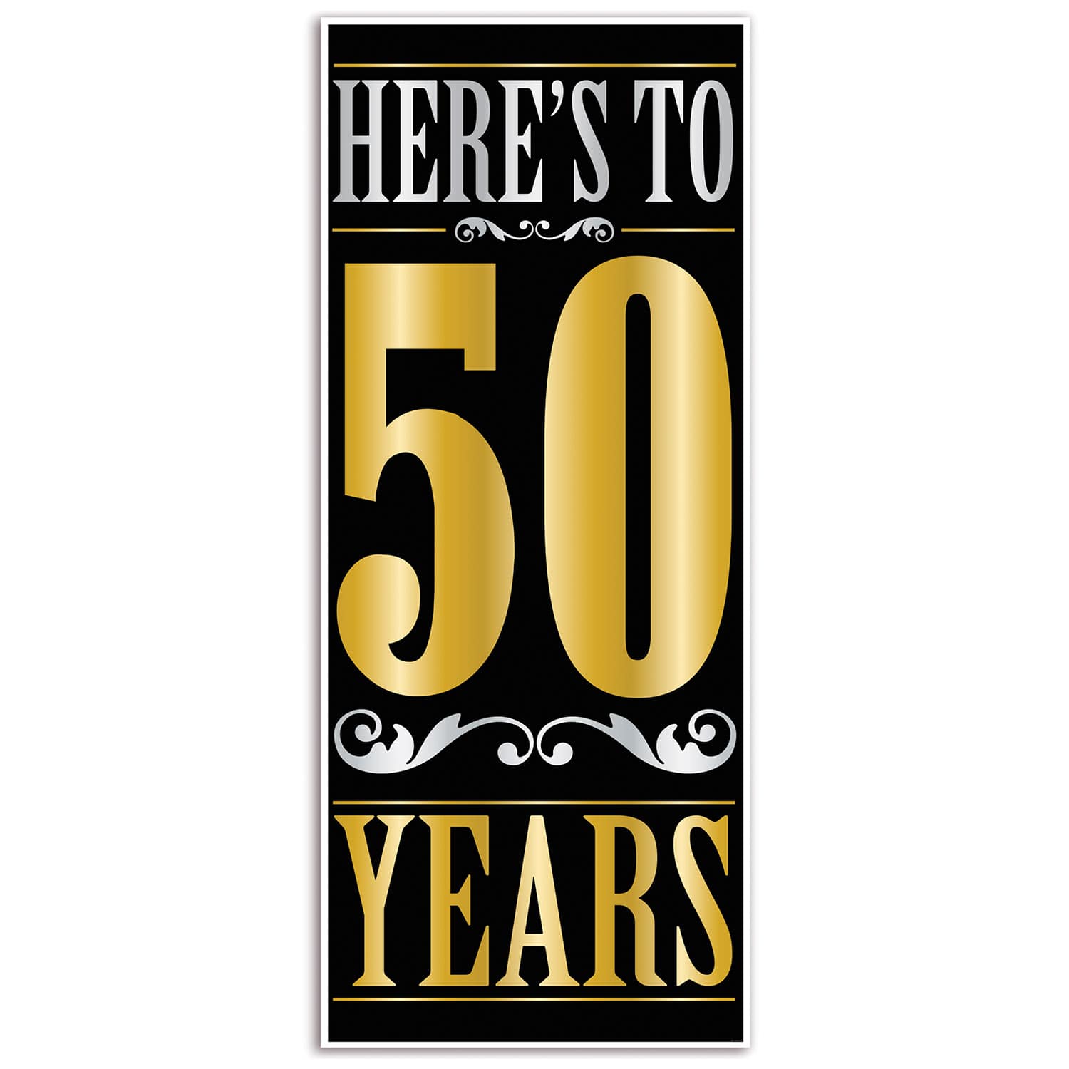 Beistle 6ft. x 30" Here's To 50 Years Door Covers, 2ct.