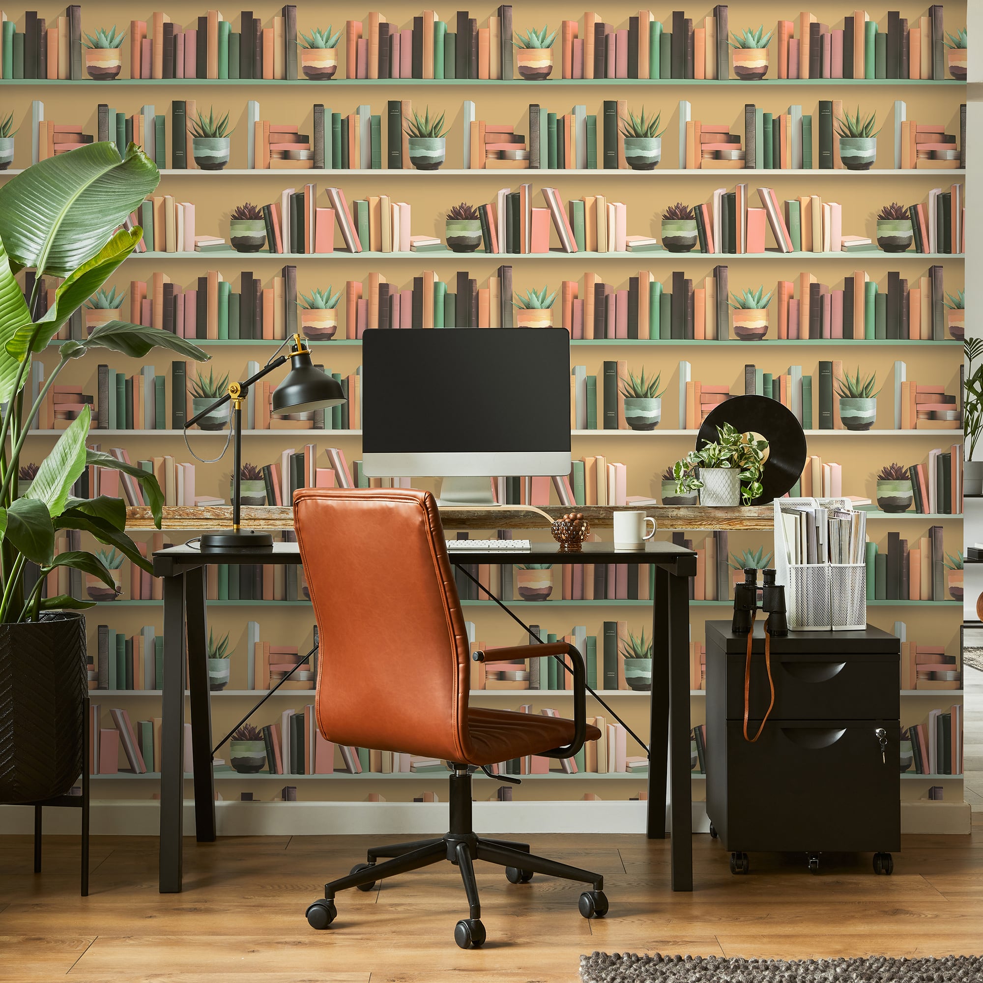 Designs Direct Modern Bookshelf Wallpaper