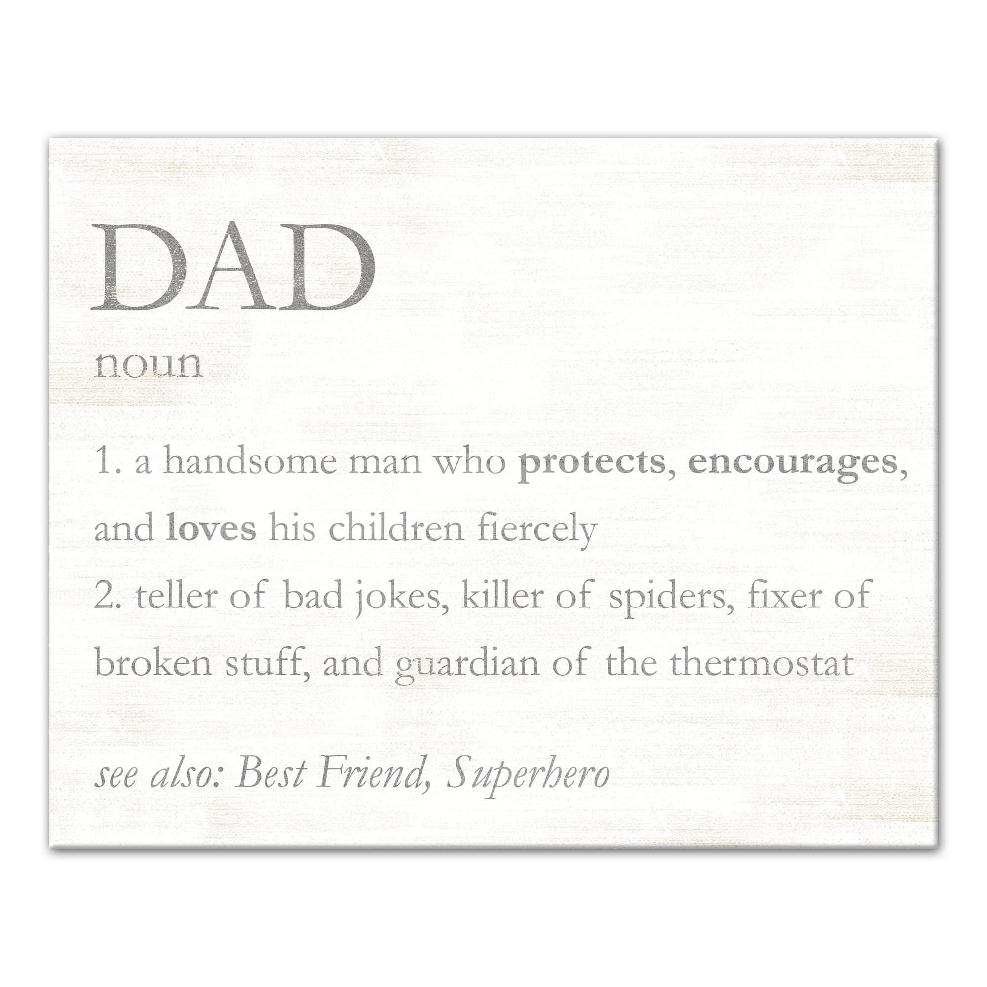 Dad Definition Recolor Canvas Wall Art