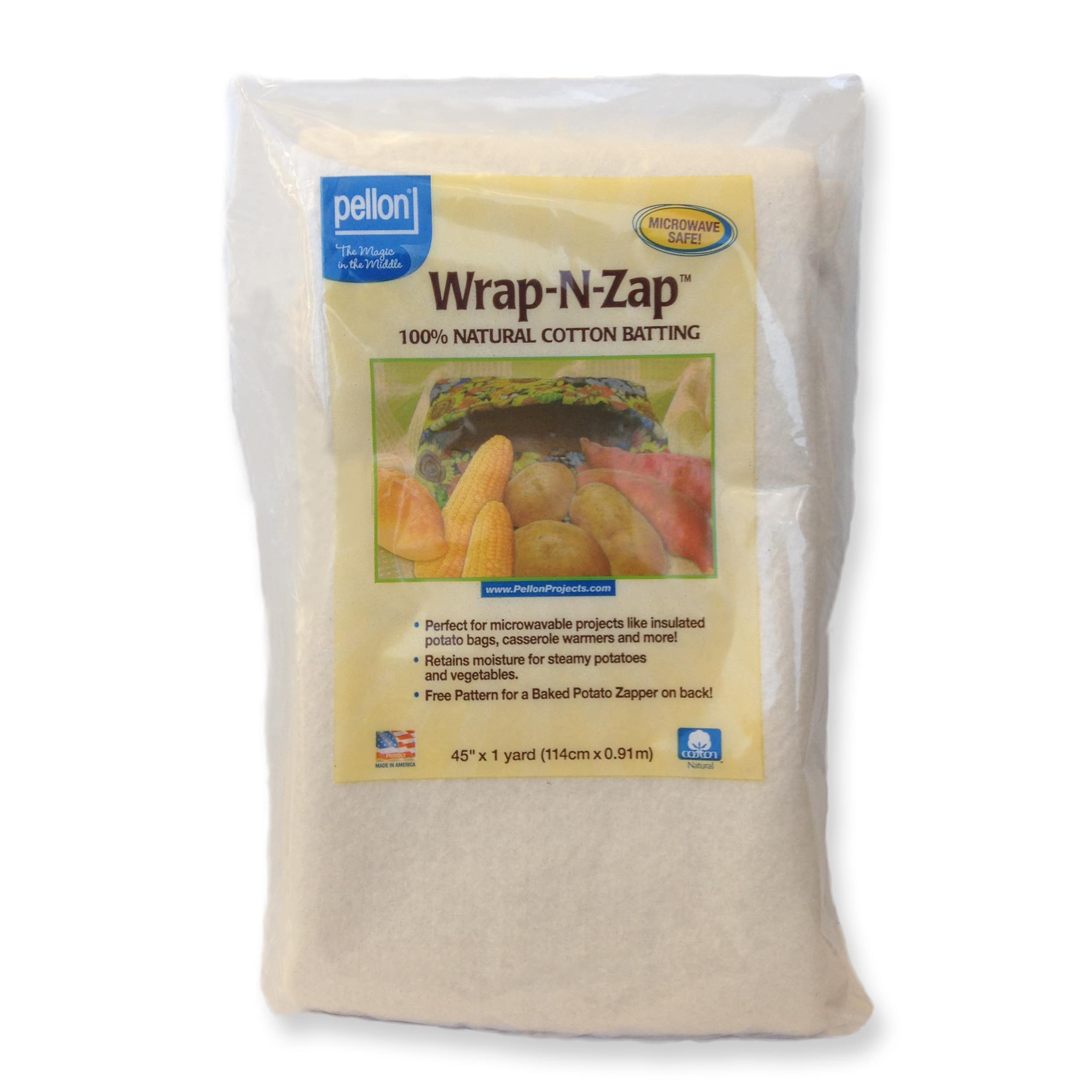 Pellon Wrap-N-Zap Microwaveable Cotton Batting