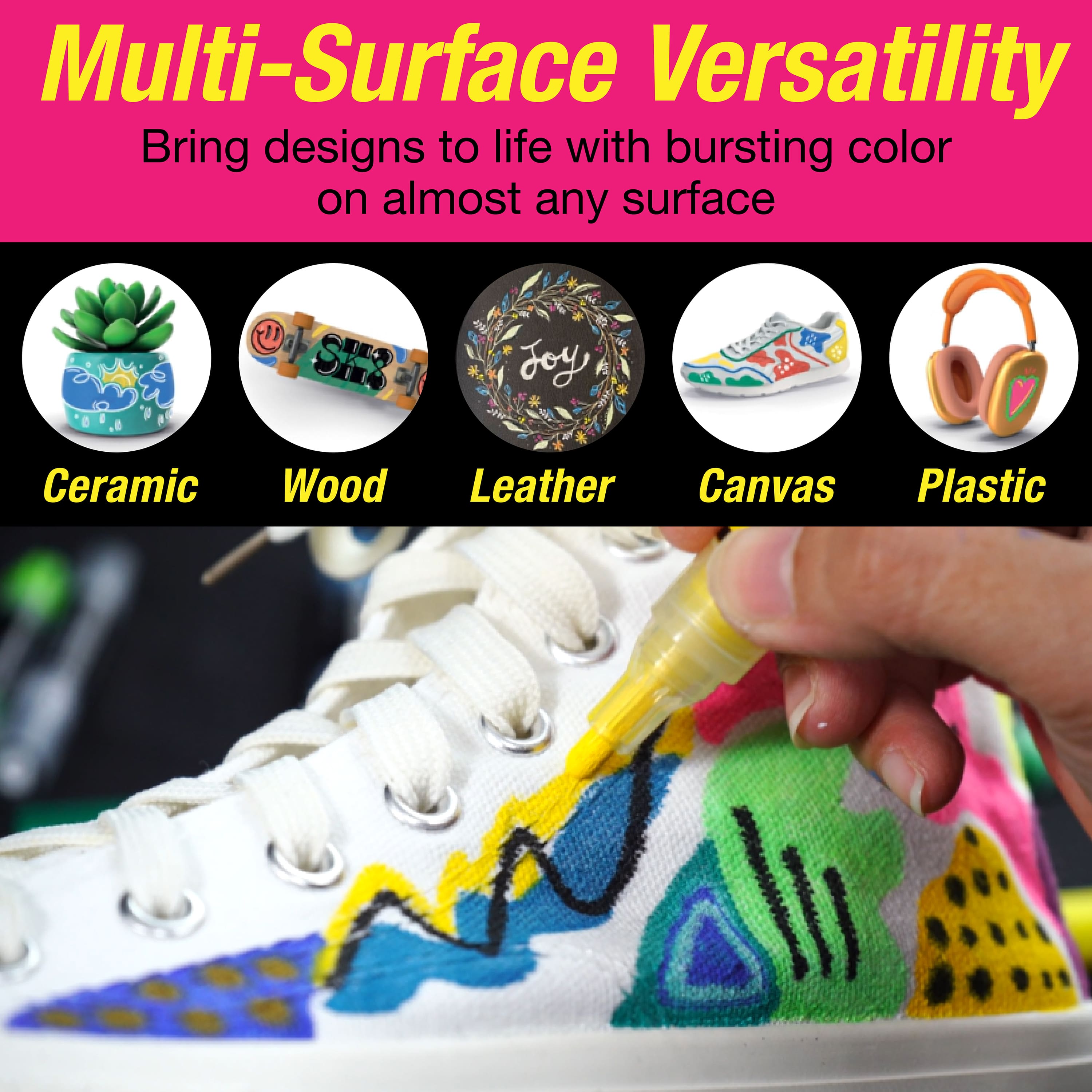 Faber-Castell 4 Color Neon Shake & Paint Acrylic Markers