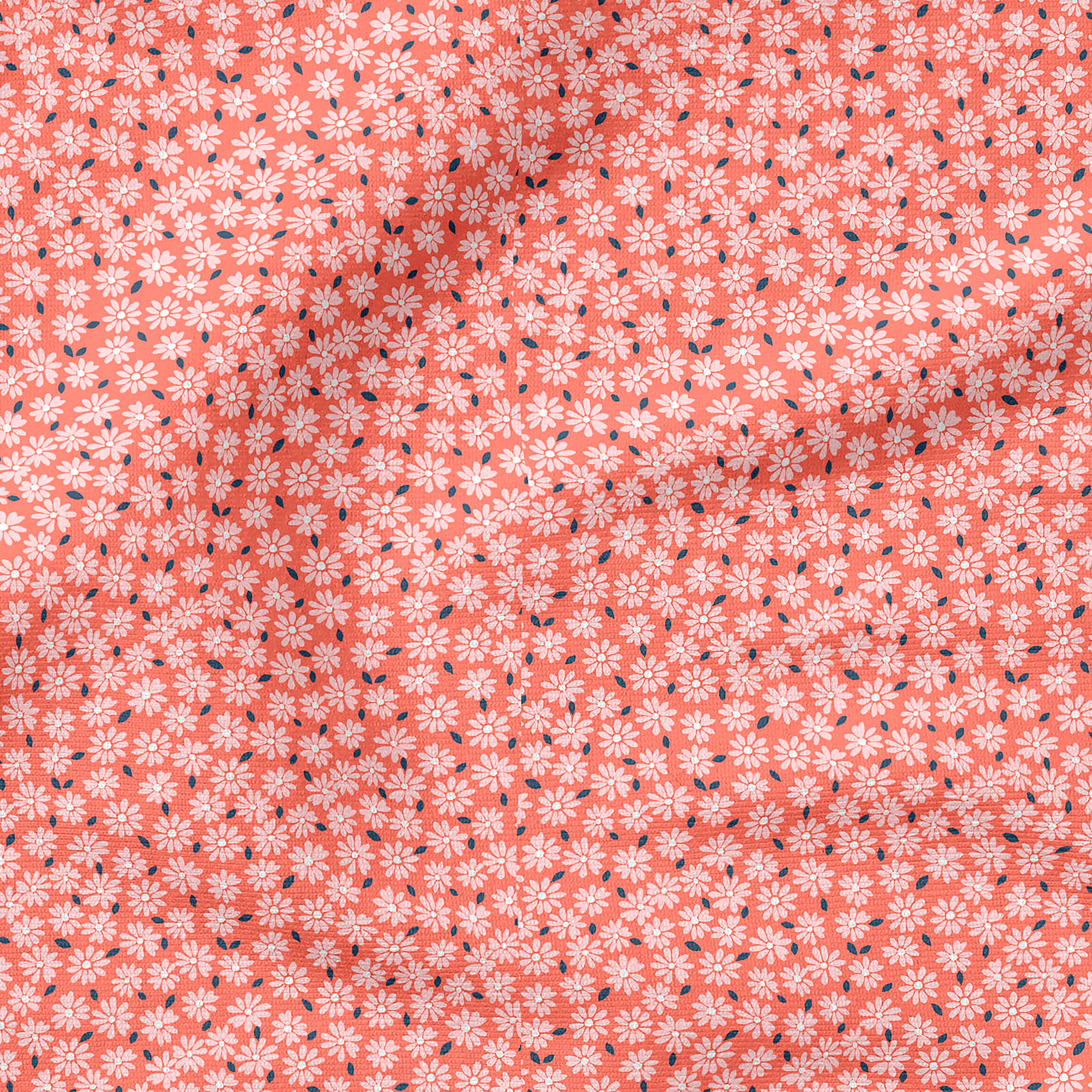 Fabric Editions Coral Carolina Ditsy Cotton Fabric