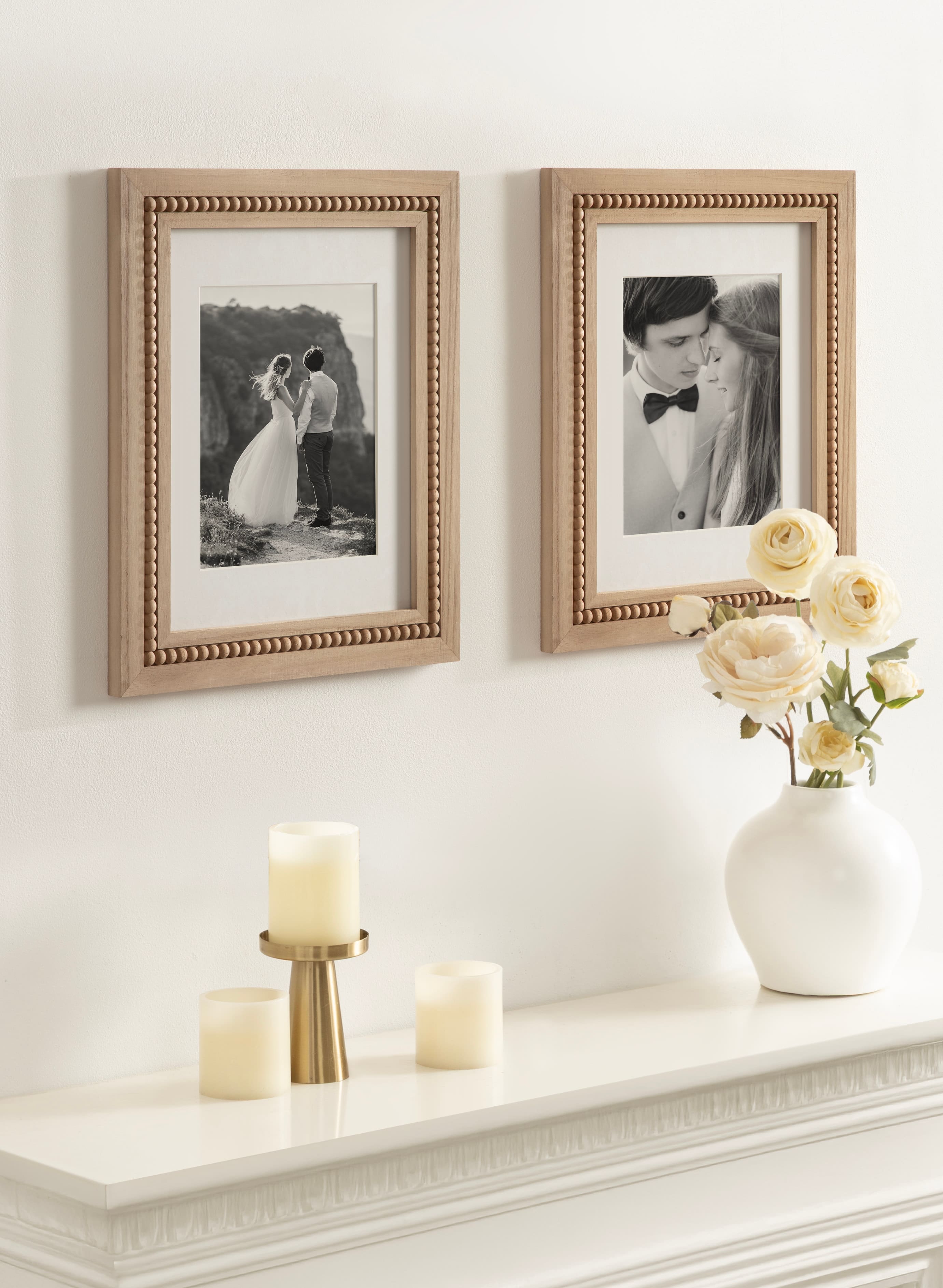 Kate and Laurel 11" x 14" Natural Brown Sorell Photo Frames with 8" x 10" Mat, 2ct.