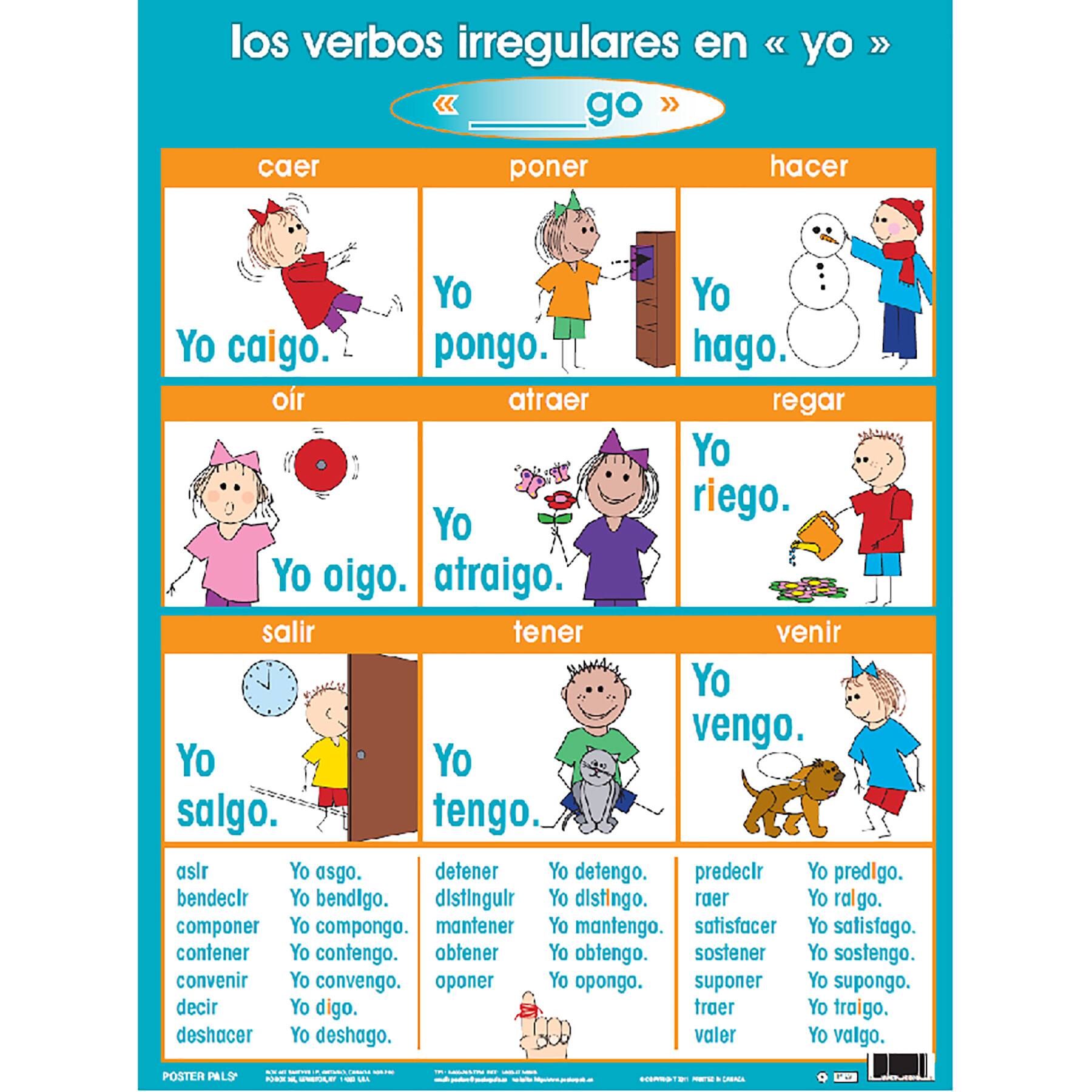 Poster Pals® Irregular Spanish Verb Poster, 7ct.