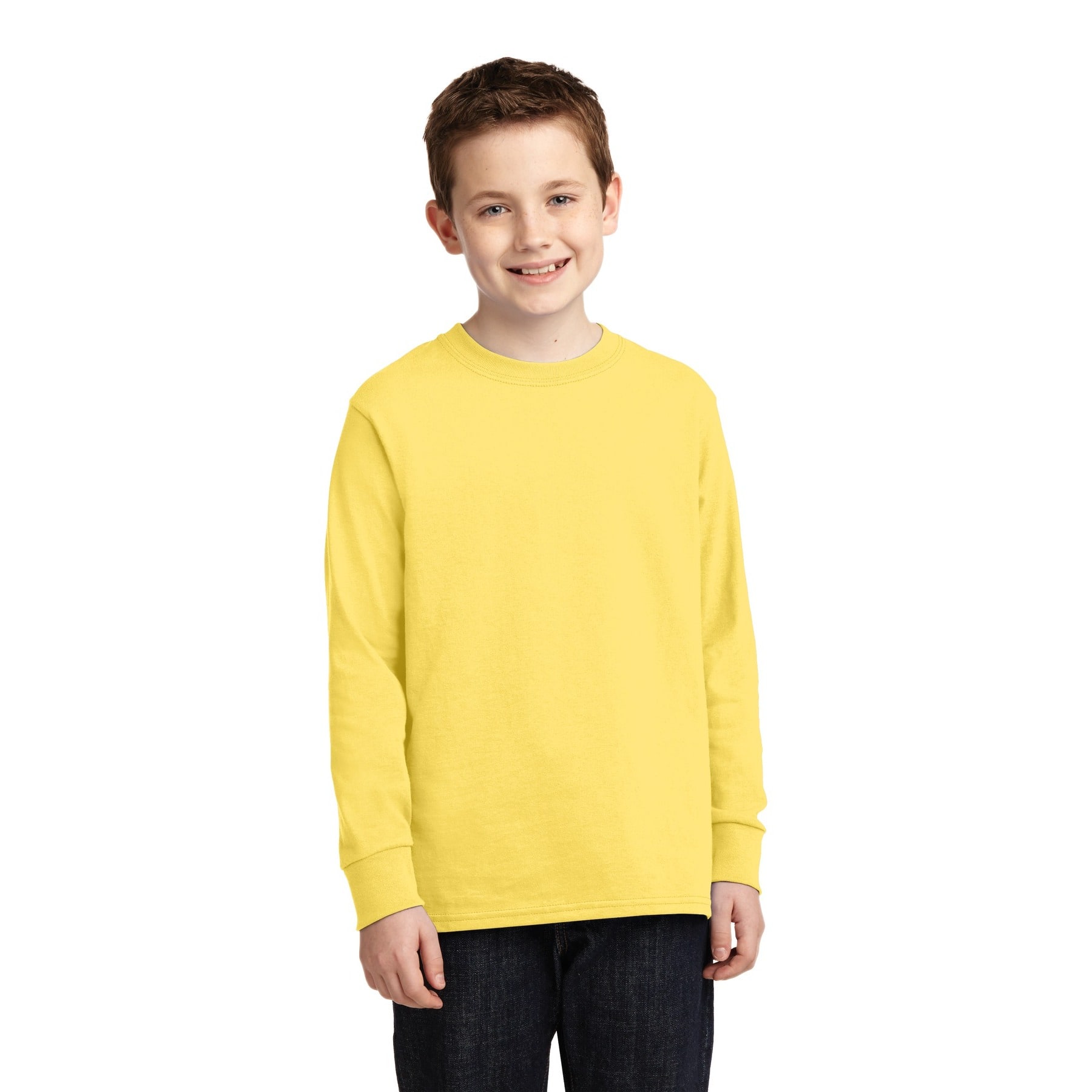 Port & Company® Youth Long Sleeve Core Cotton T-Shirt