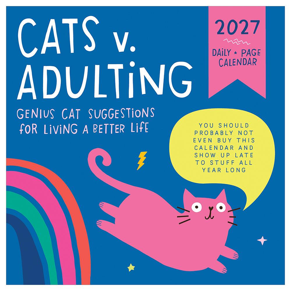 2027 Cats vs Adulting by Amy Smyth Daily Desktop Calendar