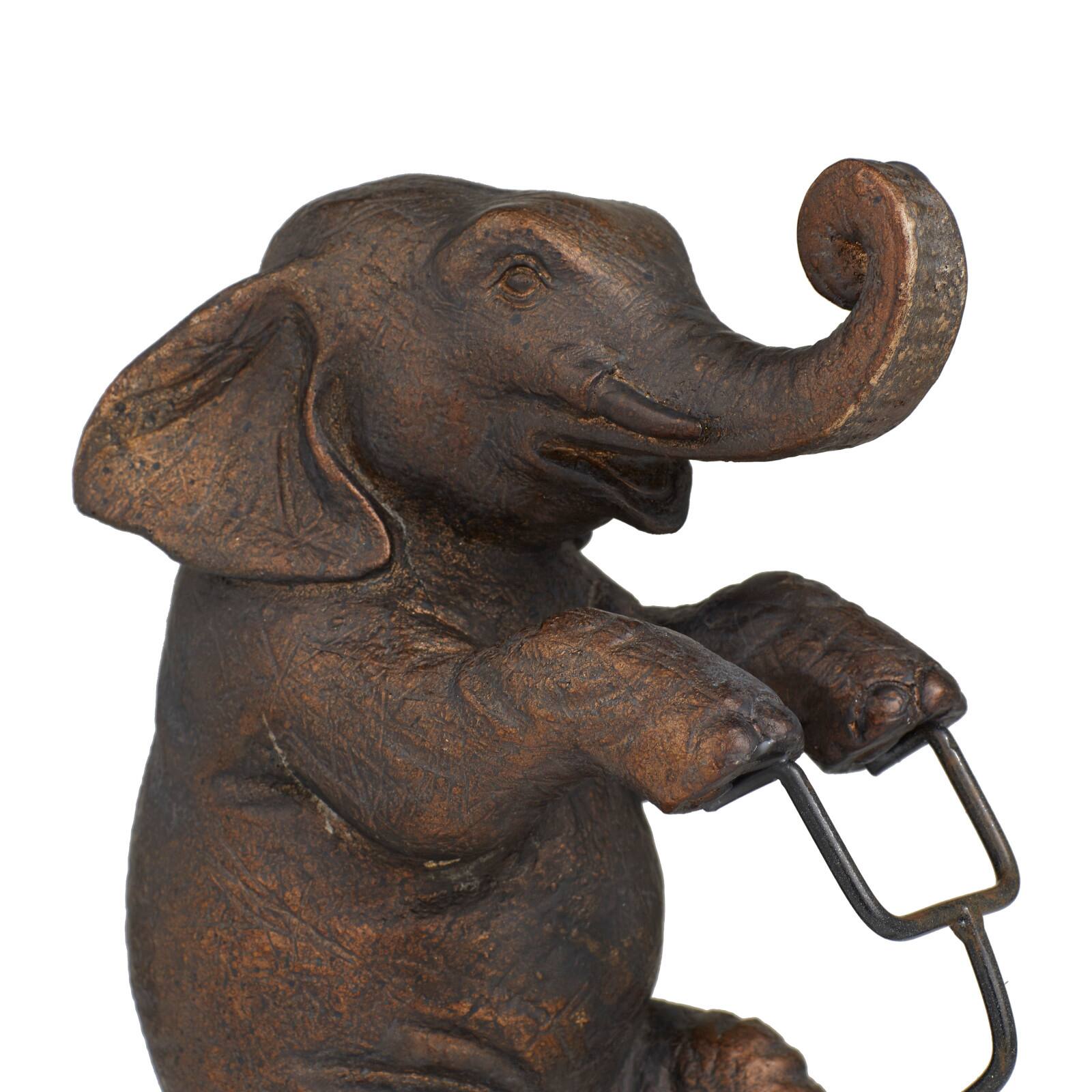 Bronze Polystone Eclectic Sculpture, 14" x 5" x 11"