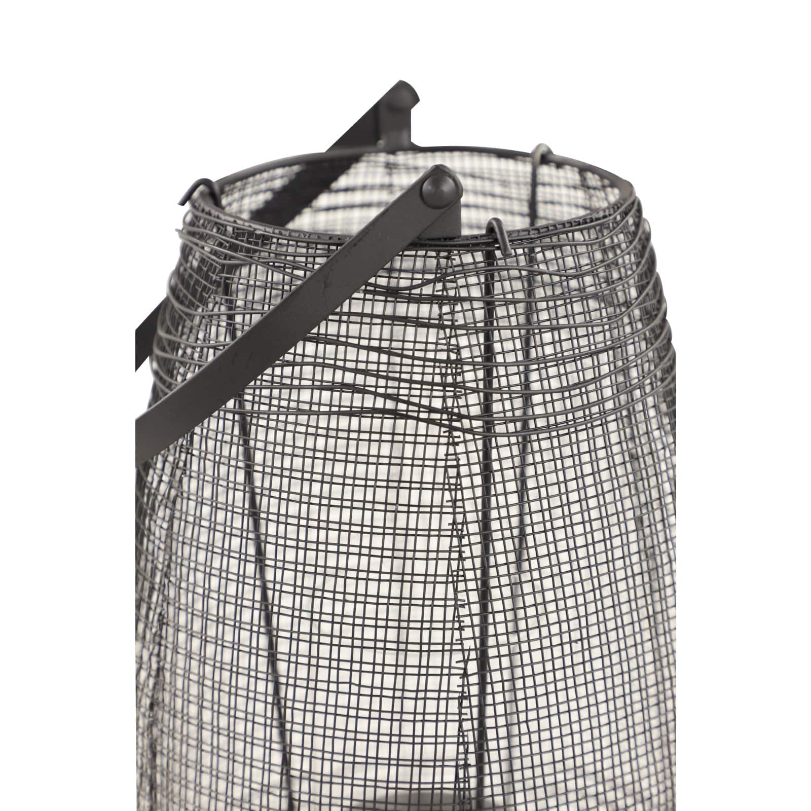 Black Iron Modern Candle Holder Lantern, 13" x 8" x 8"