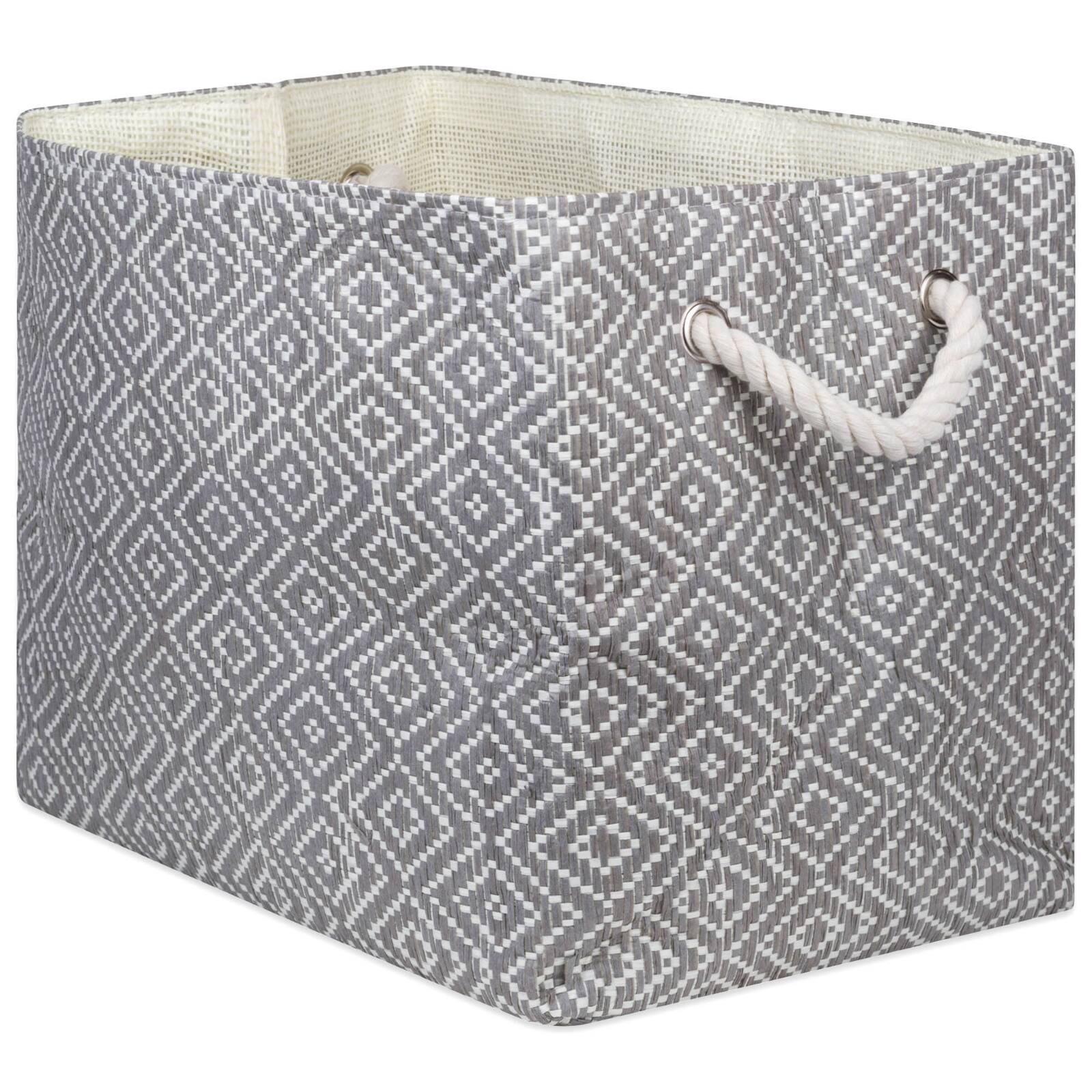 DII® Large Rectangle Diamond Basketweave Paper Bin