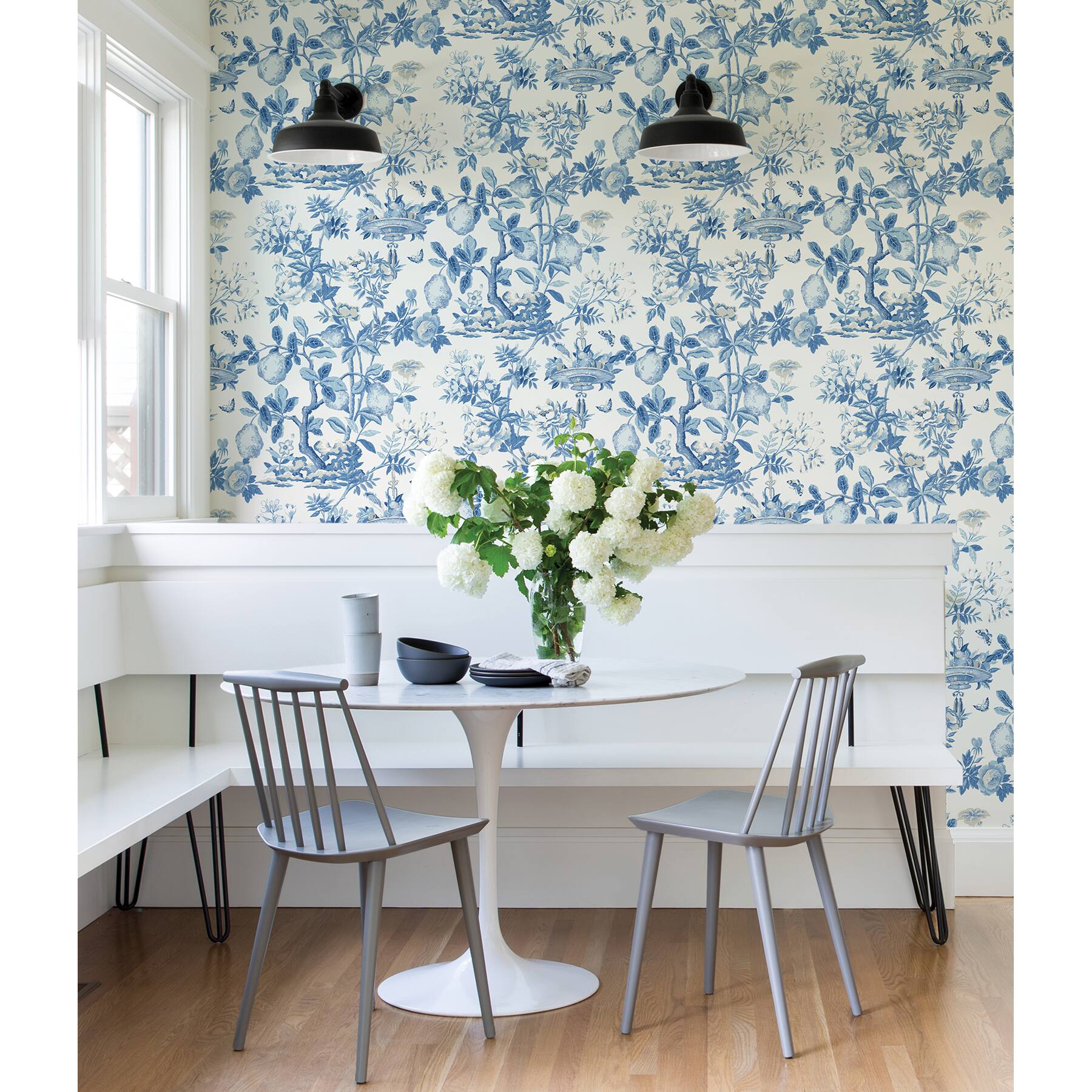 Wallpops Delft Shantung Garden Scalamandre Self Adhesive Wallpaper
