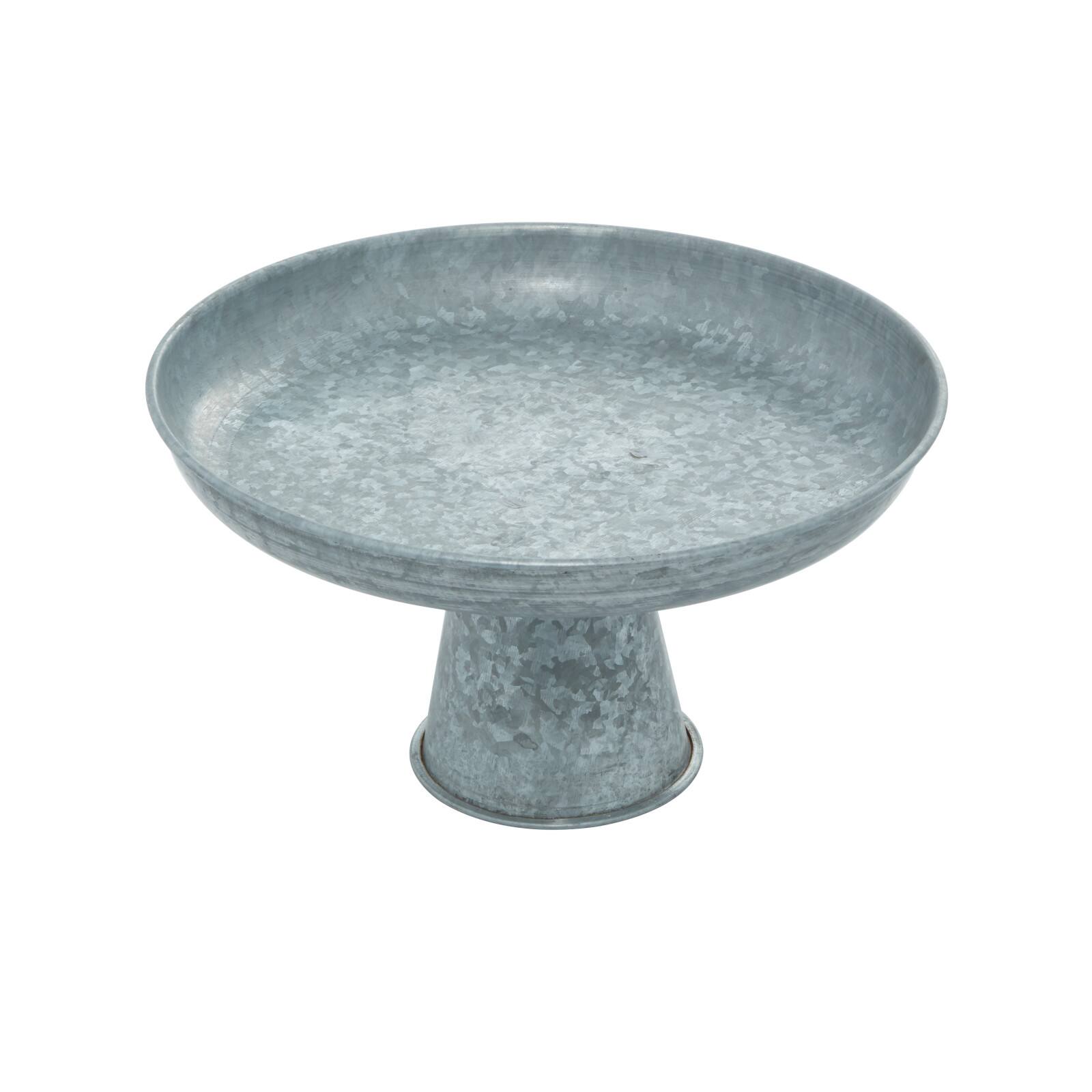 12" Gray Iron Farmhouse Cake Stand