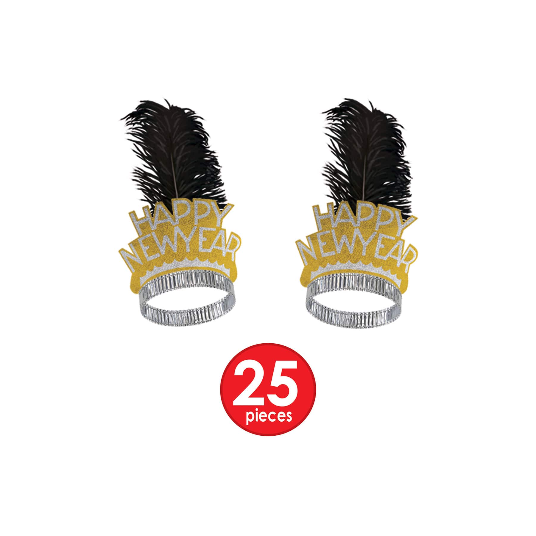 Beistle Silver, Gold & Black New Year Toast of the Town Party Favor Kit for 50