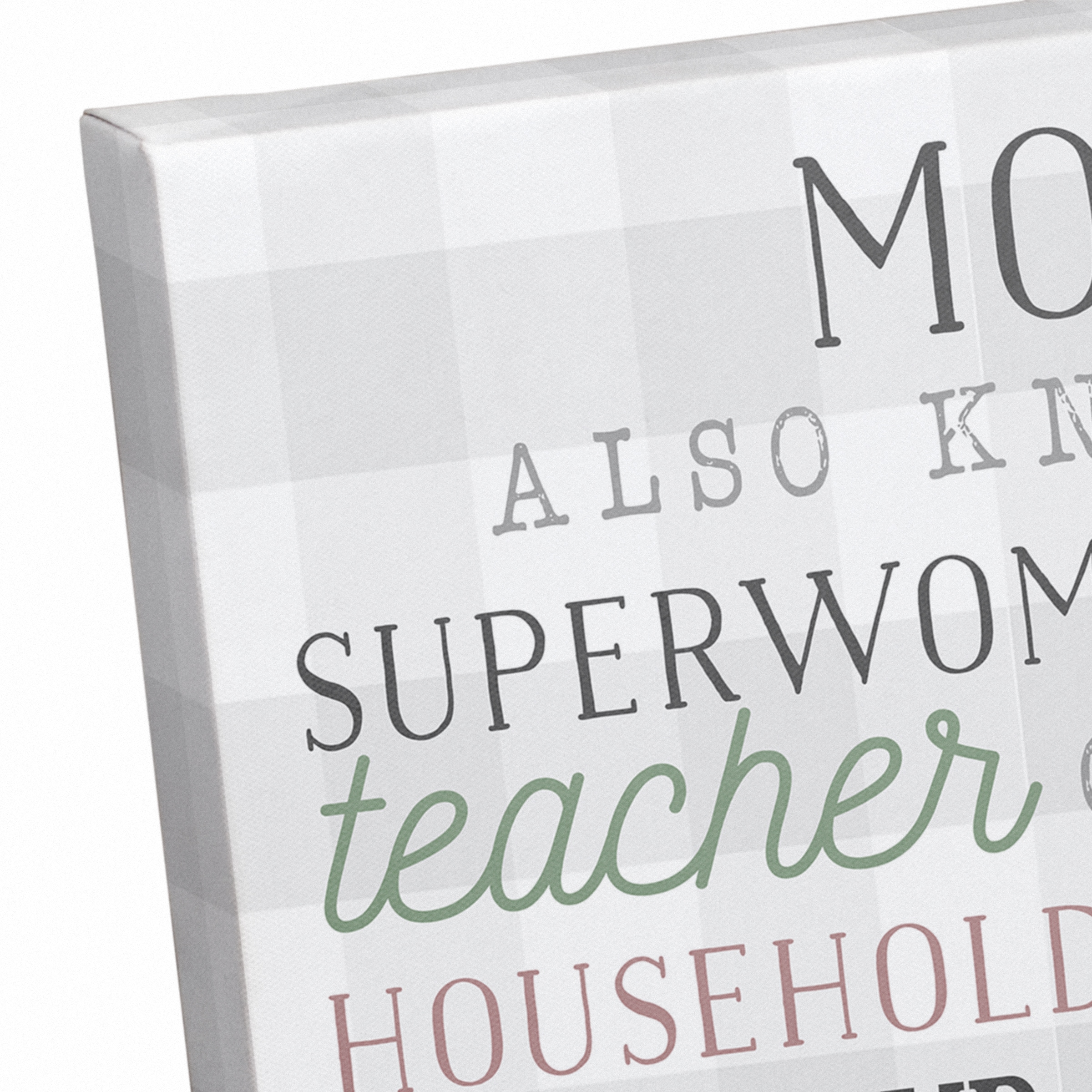Mom Words Canvas Wall Art