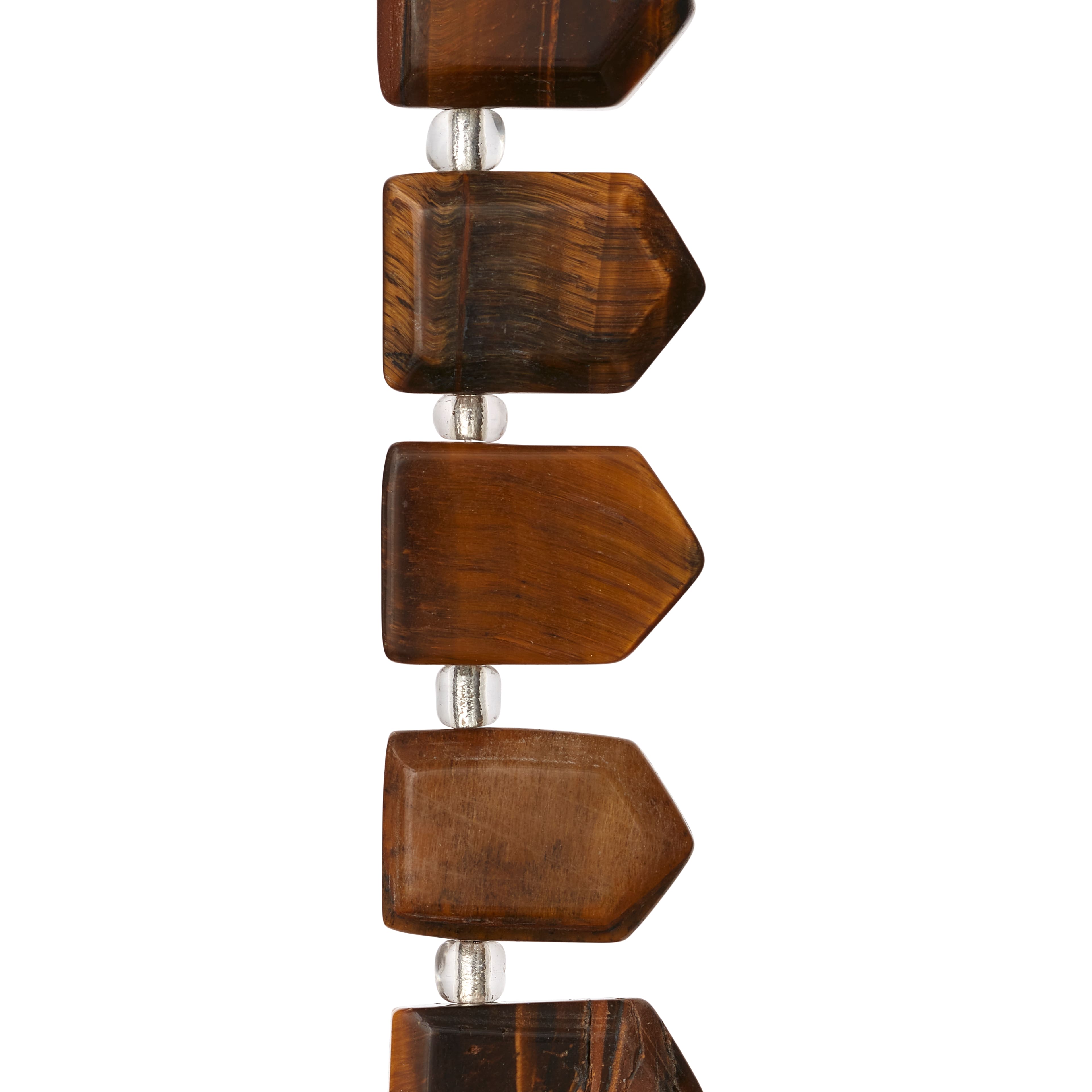 Brown Faceted Tiger's Eye Arrow Semi-Precious Beads by Bead Landing™, 18mm