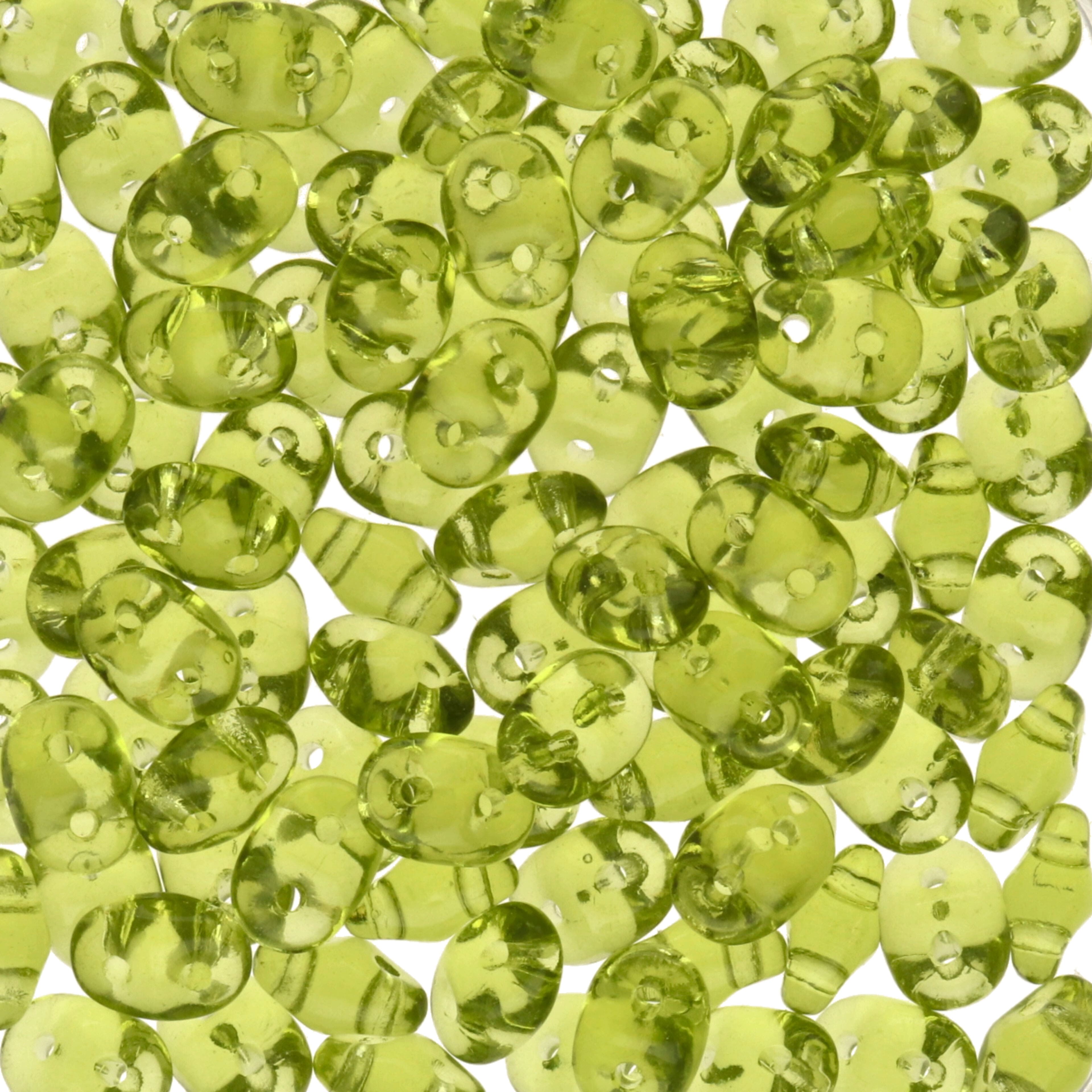 Superduo Two-Hole Czech Glass Beads, Color: Olivine Solid | Michaels