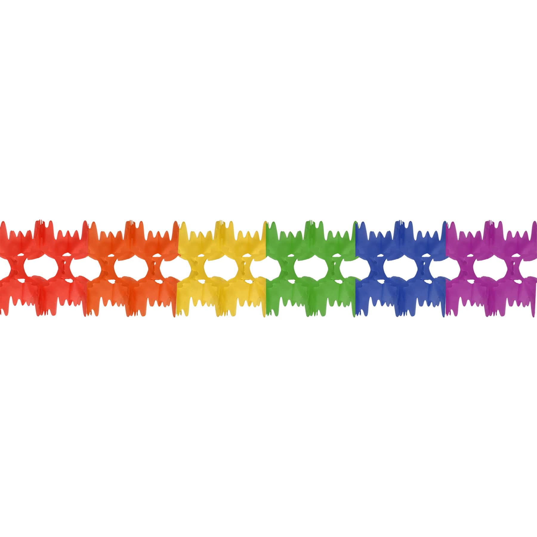 Beistle 14.5ft. Rainbow Pageant Tissue Paper Garlands, 2ct.