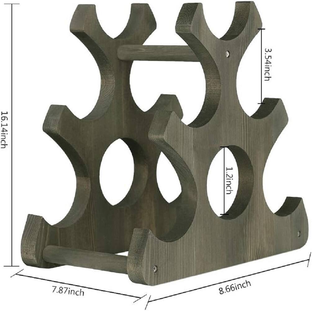 NEX™ 16" Countertop 6-Bottle Wood Wine Rack