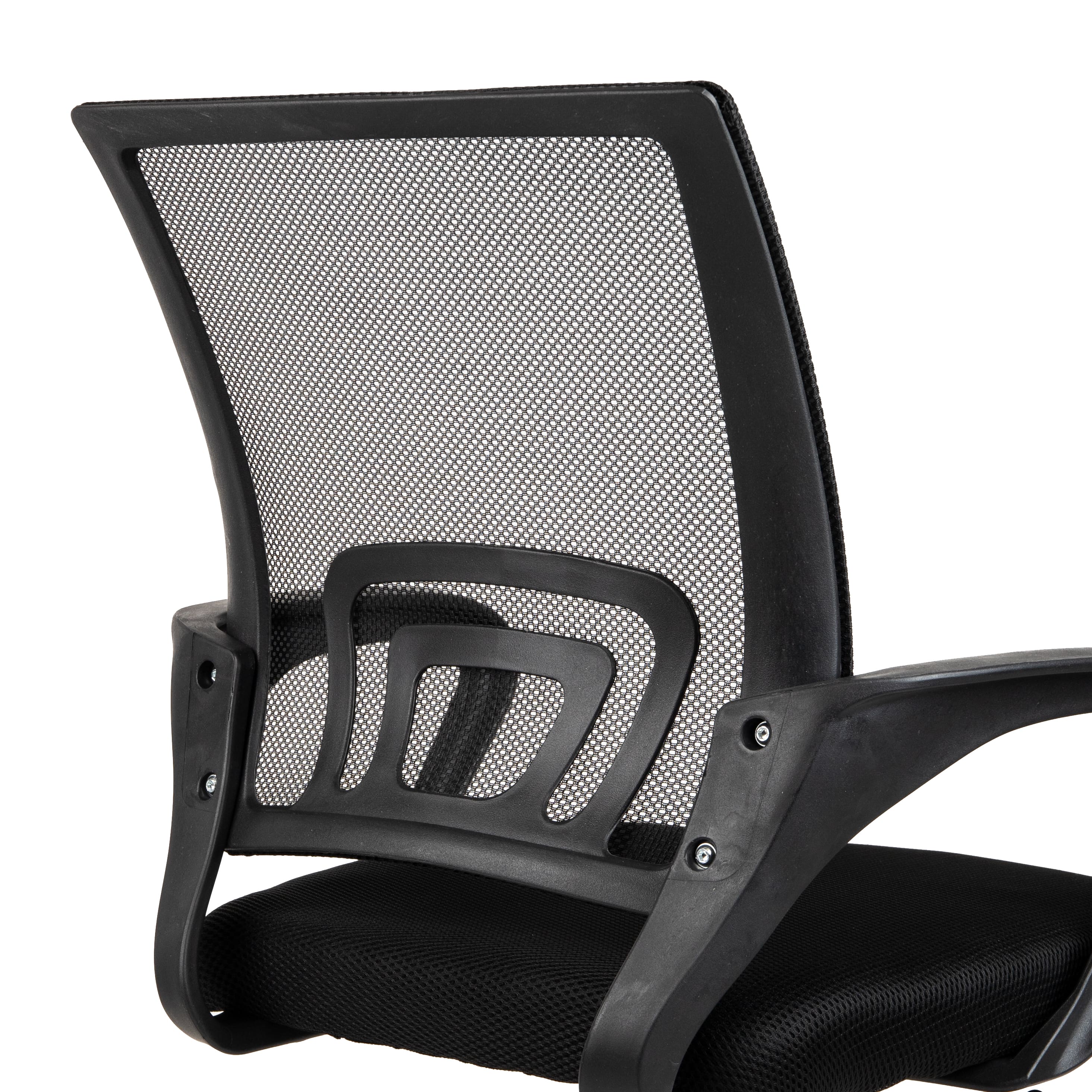 Mind Reader Office Chair with Wheels, Height Adjustable, Desk Chair, Office, 23"L x 21"W x 34.25-38"H, Black