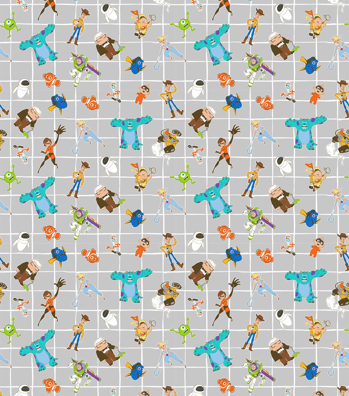 Disney® Pixar Character Mashup Cotton Fabric