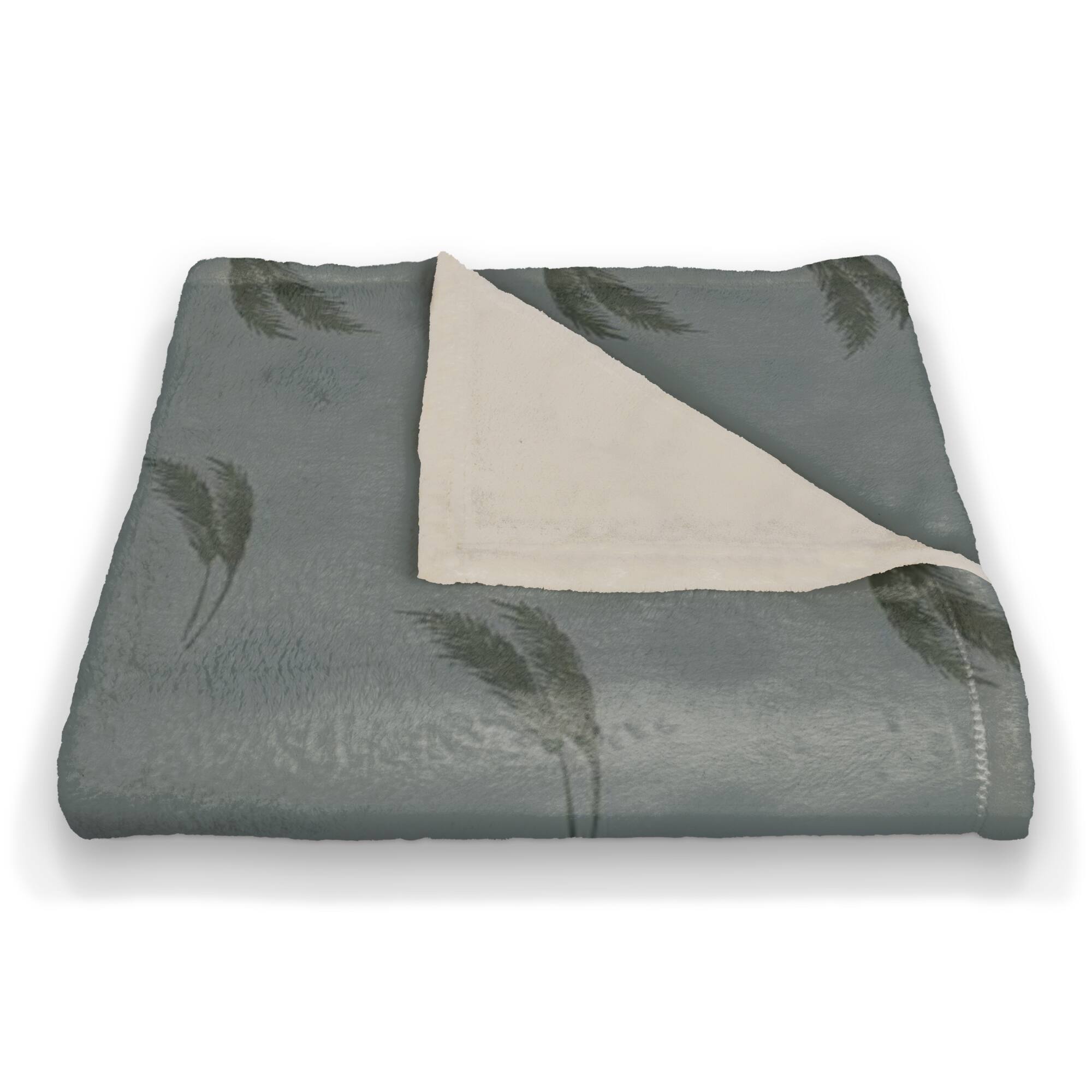 Feather Grass Coral Fleece Blanket