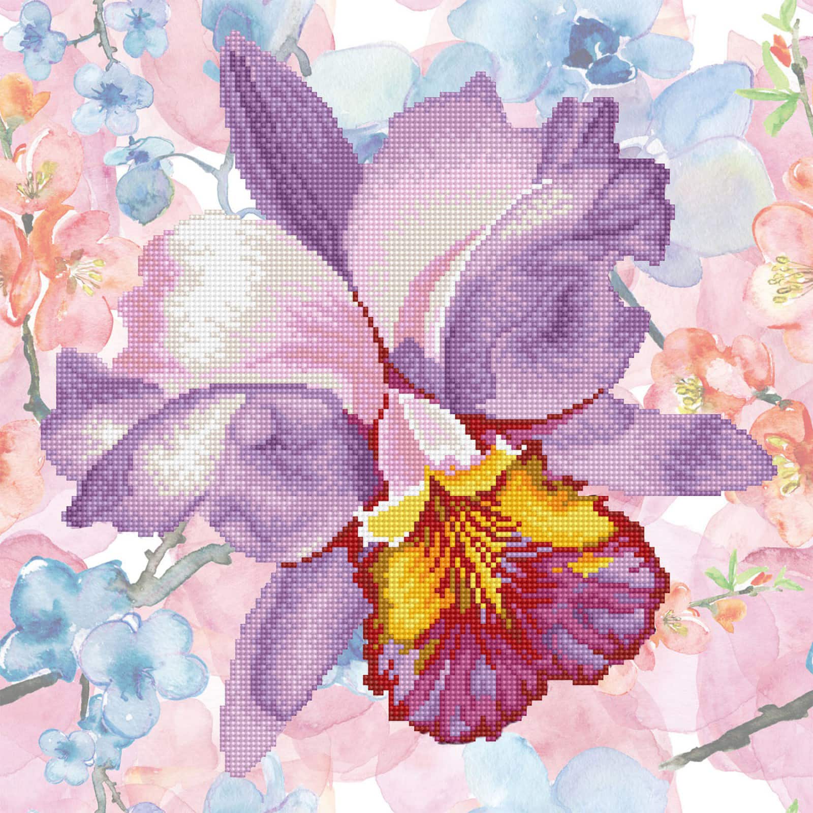 Diamond Dotz® Intermediate Sparkle Garden Mauve with Frame Diamond Painting Kit