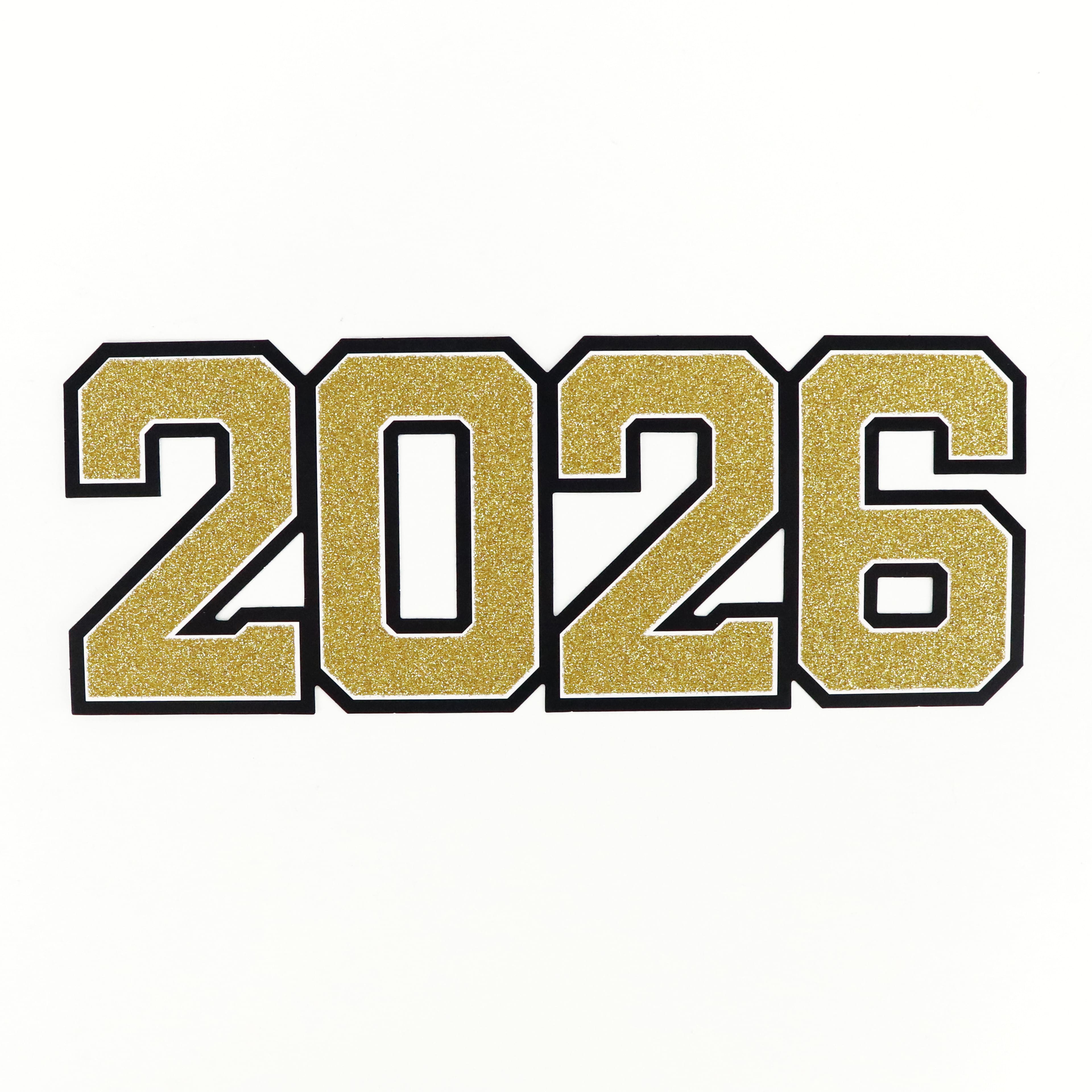 Gold 2026 Vinyl Stickers, 2ct. by Recollections™