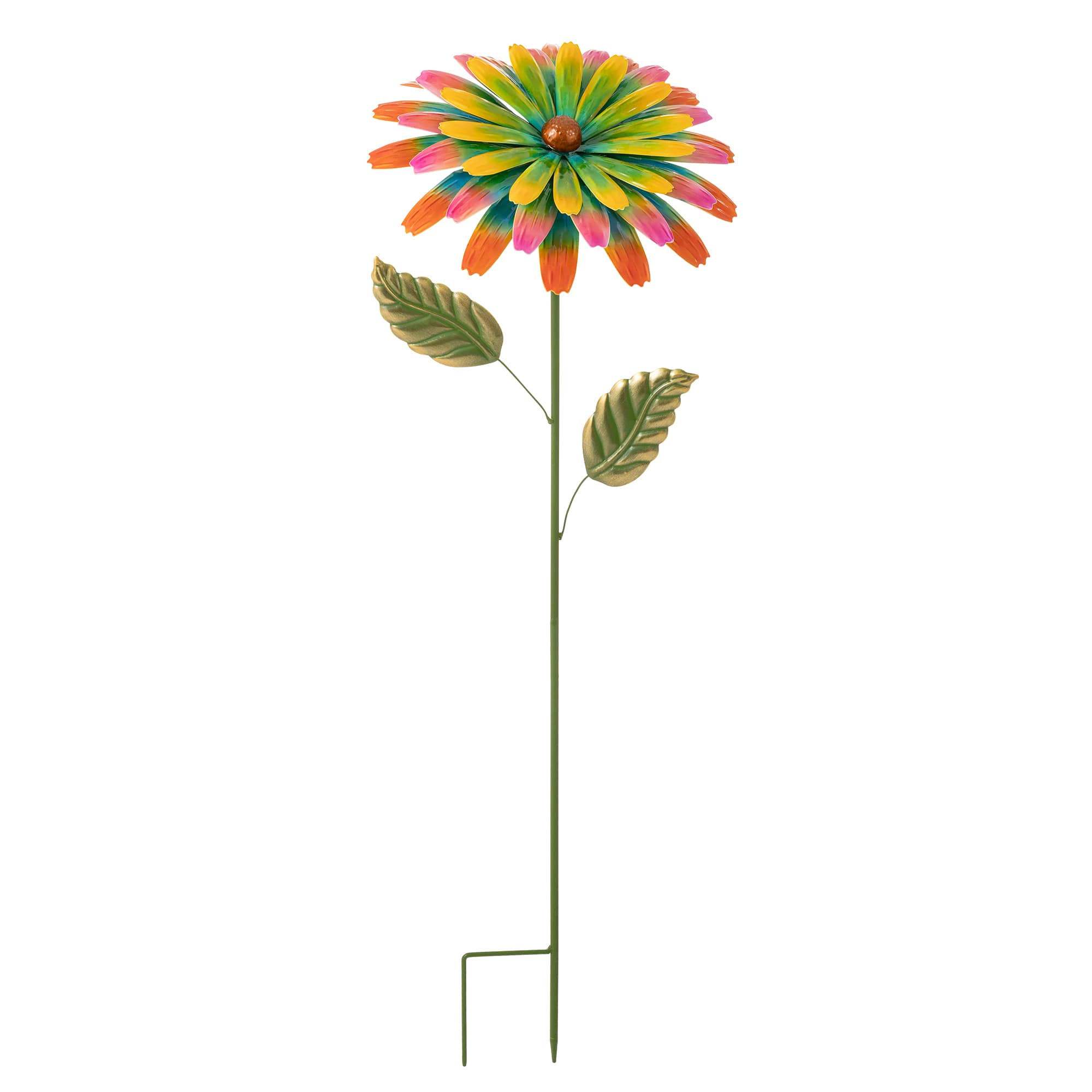 Glitzhome® 41" Multi Garden Painted Metal Flower Garden Yard Stake