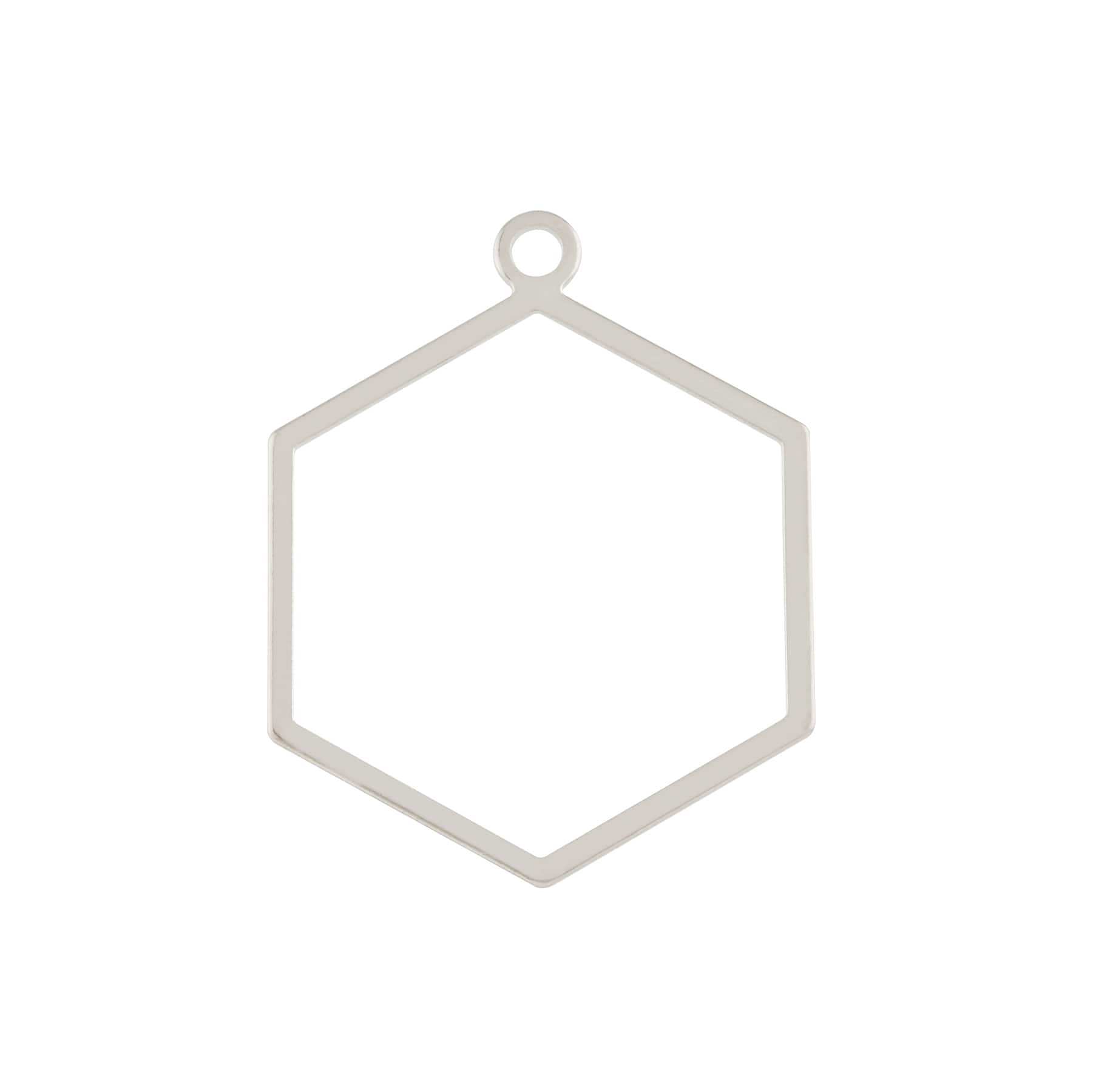 Silver Hexagon Connectors by Bead Landing™