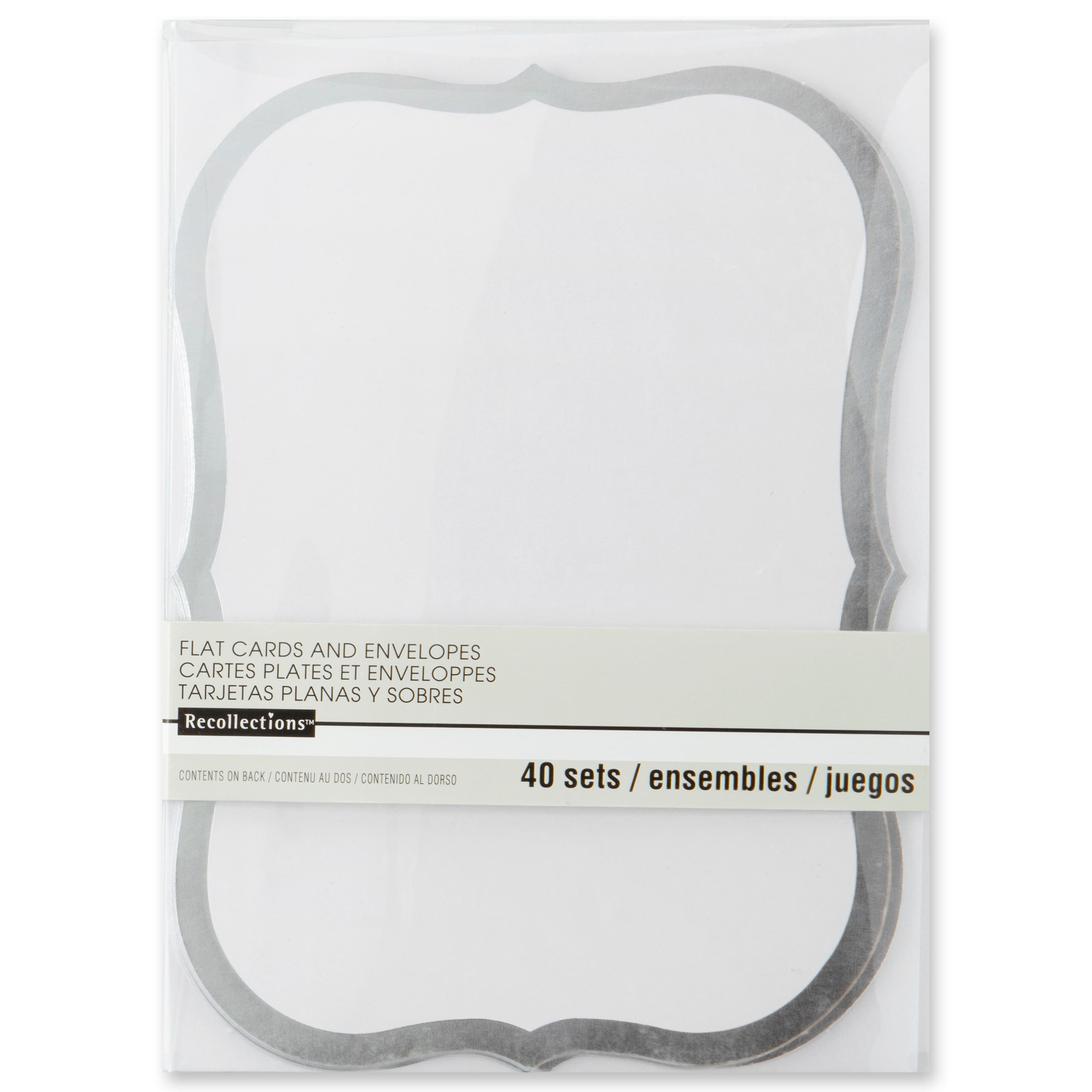 Silver Foil Flat Cards & Envelopes by Recollections™, 5" x 7"