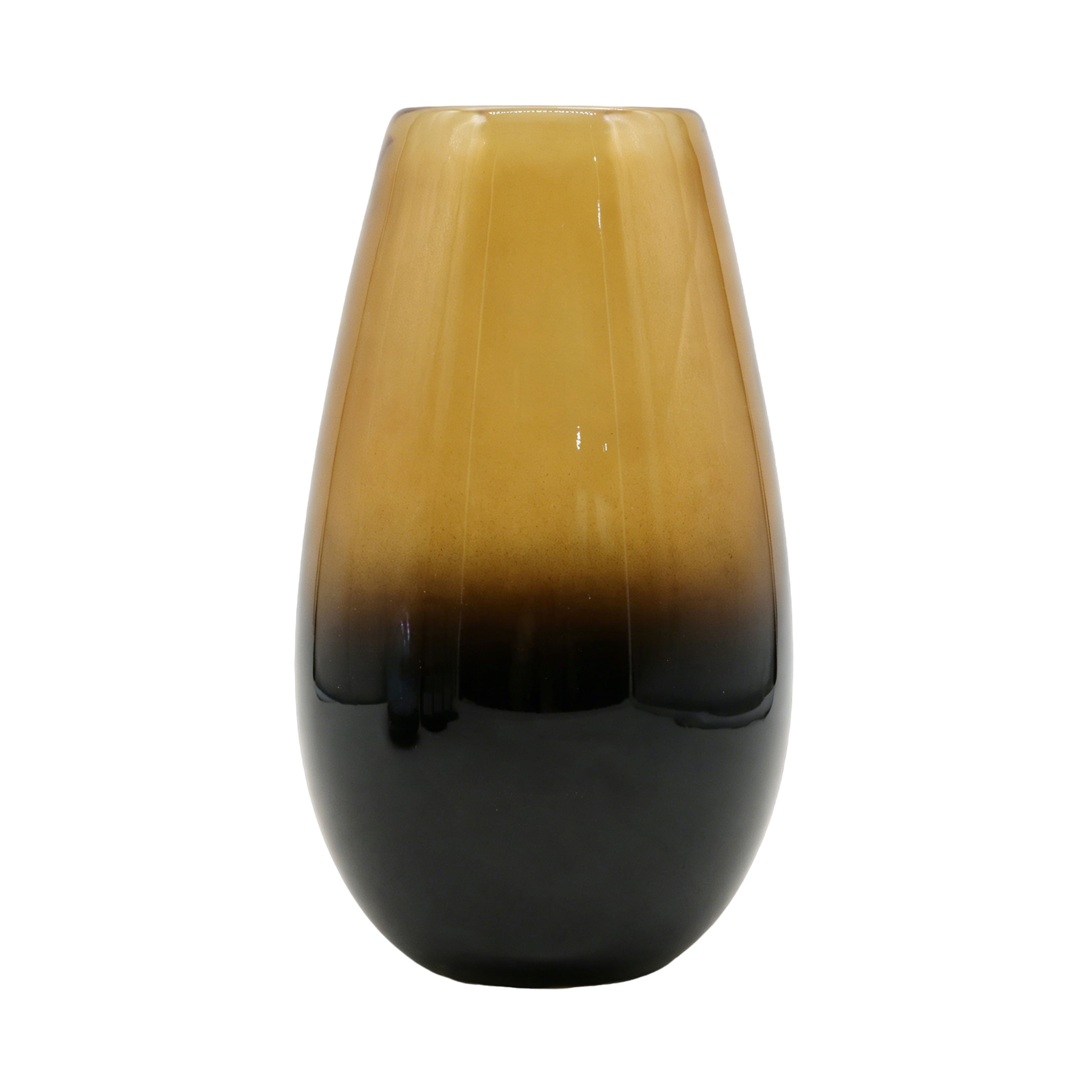 8" Amber to Black Glass Vase by Ashland®