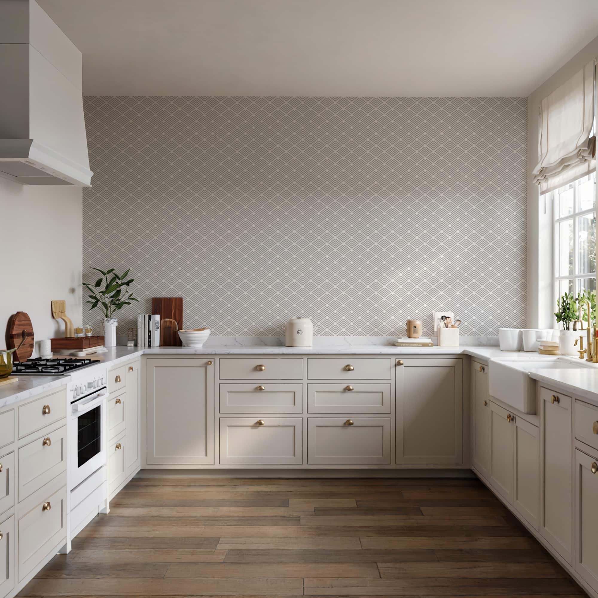 Designs Direct Geometric Chevron Diamond Peel & Stick Wallpaper