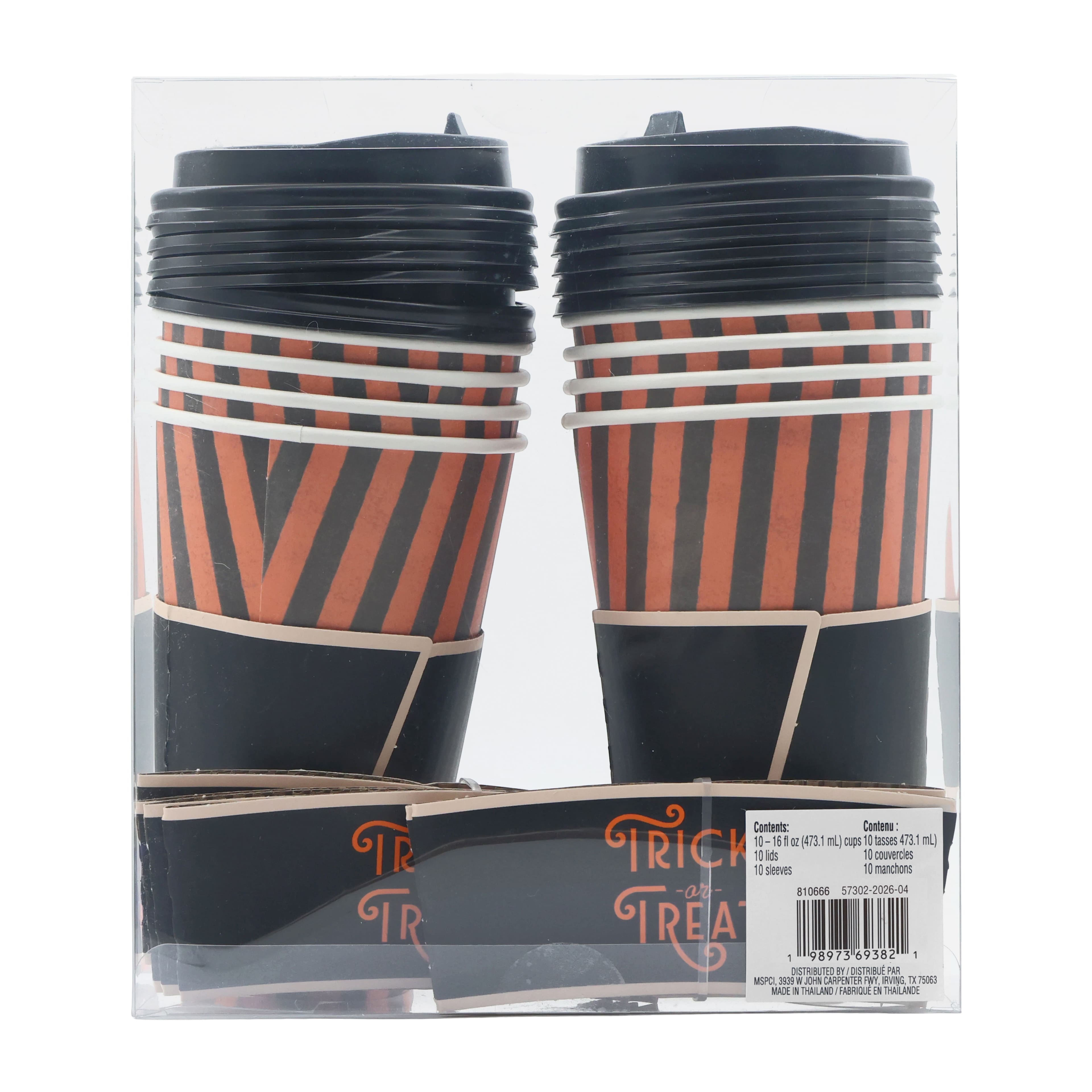 16oz. Halloween Trick or Treat Paper To-Go Hot Cups, 10ct. by Celebrate It™
