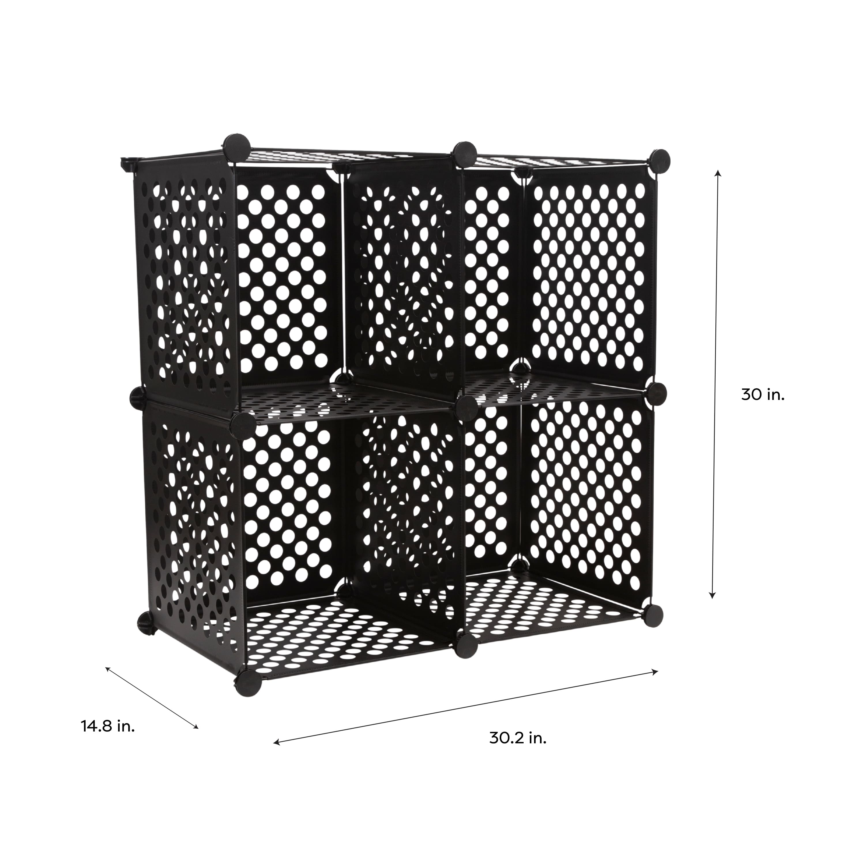 Organize It All Black Stacking Cubes, 4ct.
