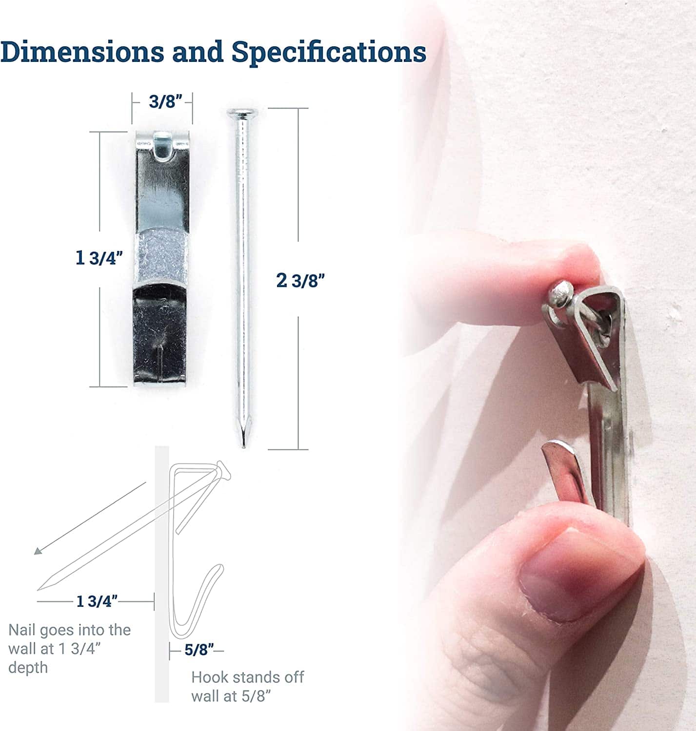 HangZ™ 100lb. Conventional Hooks, 100ct.