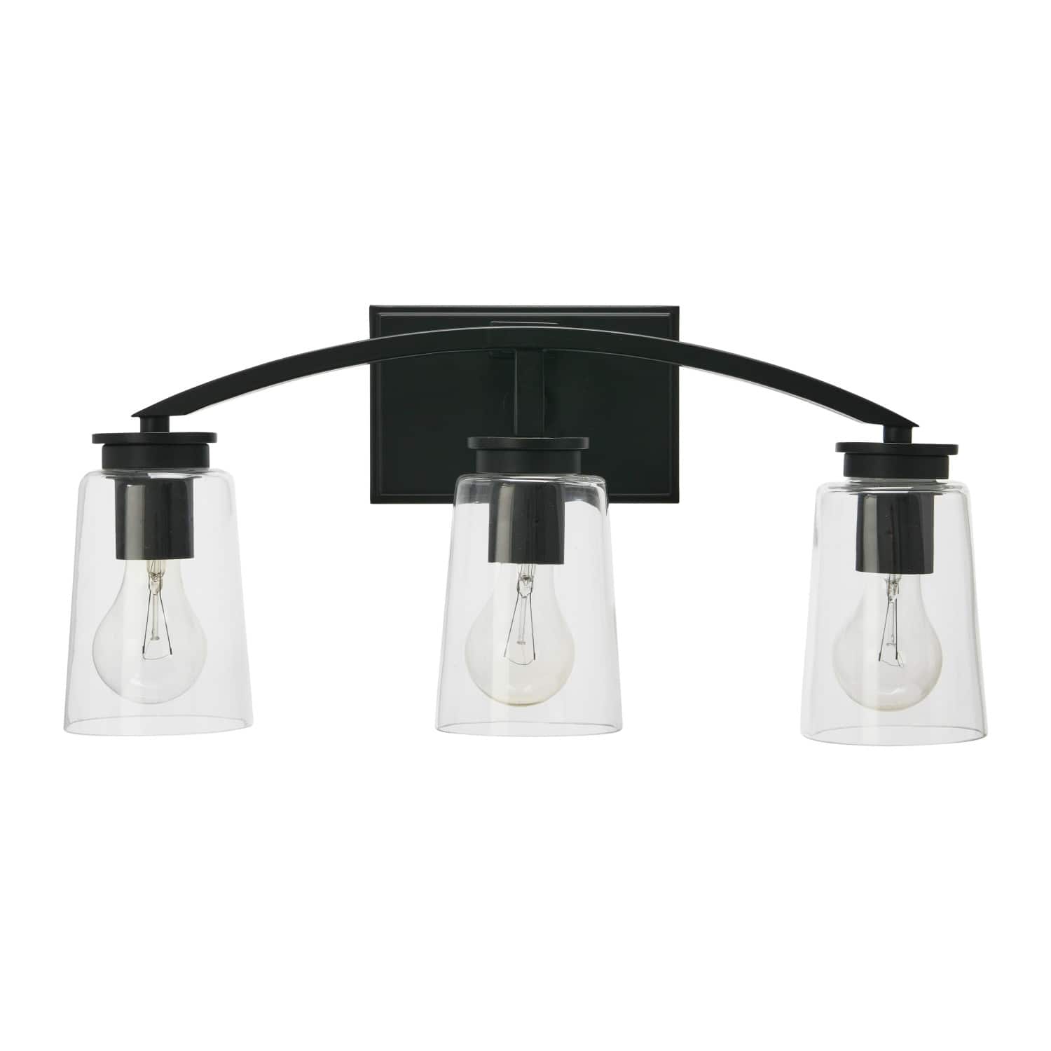 Hello Honey® Robert Stevenson Lighting Laguna Metal & Clear Glass 3-Light Vanity