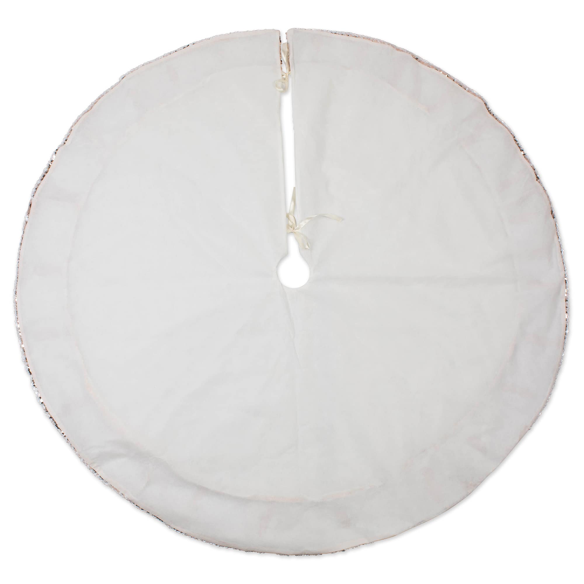 DII® Cream Sequin Velvet Holiday Tree Skirt