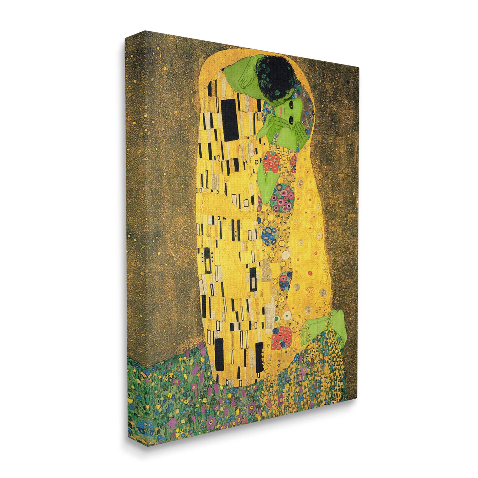 Stupell Industries Funny Classic Klimt Aliens Canvas Wall Art