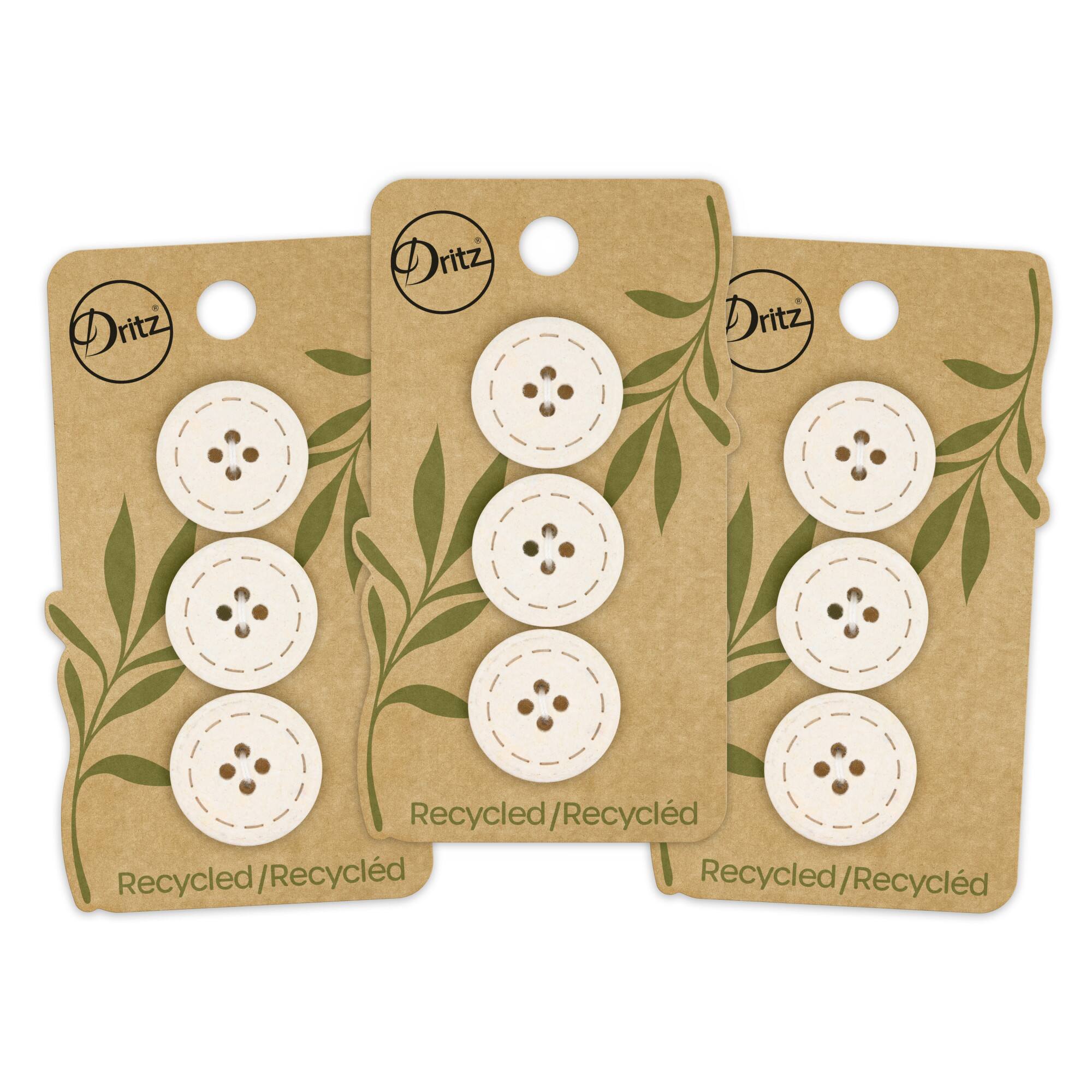 Dritz® 20mm Recycled Cotton Round Stitch Button