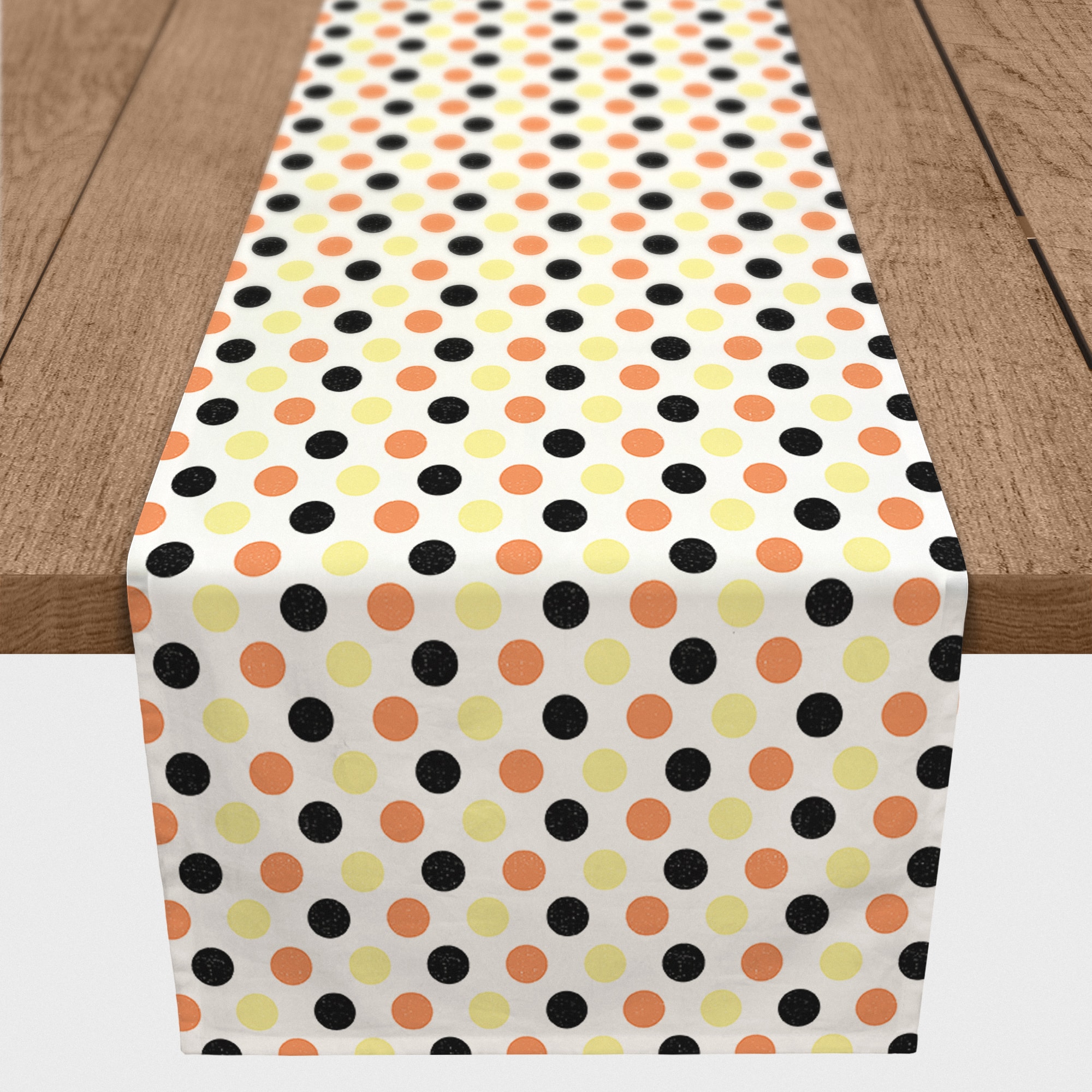 72" Retro Polka Dots Poly Twill Table Runner