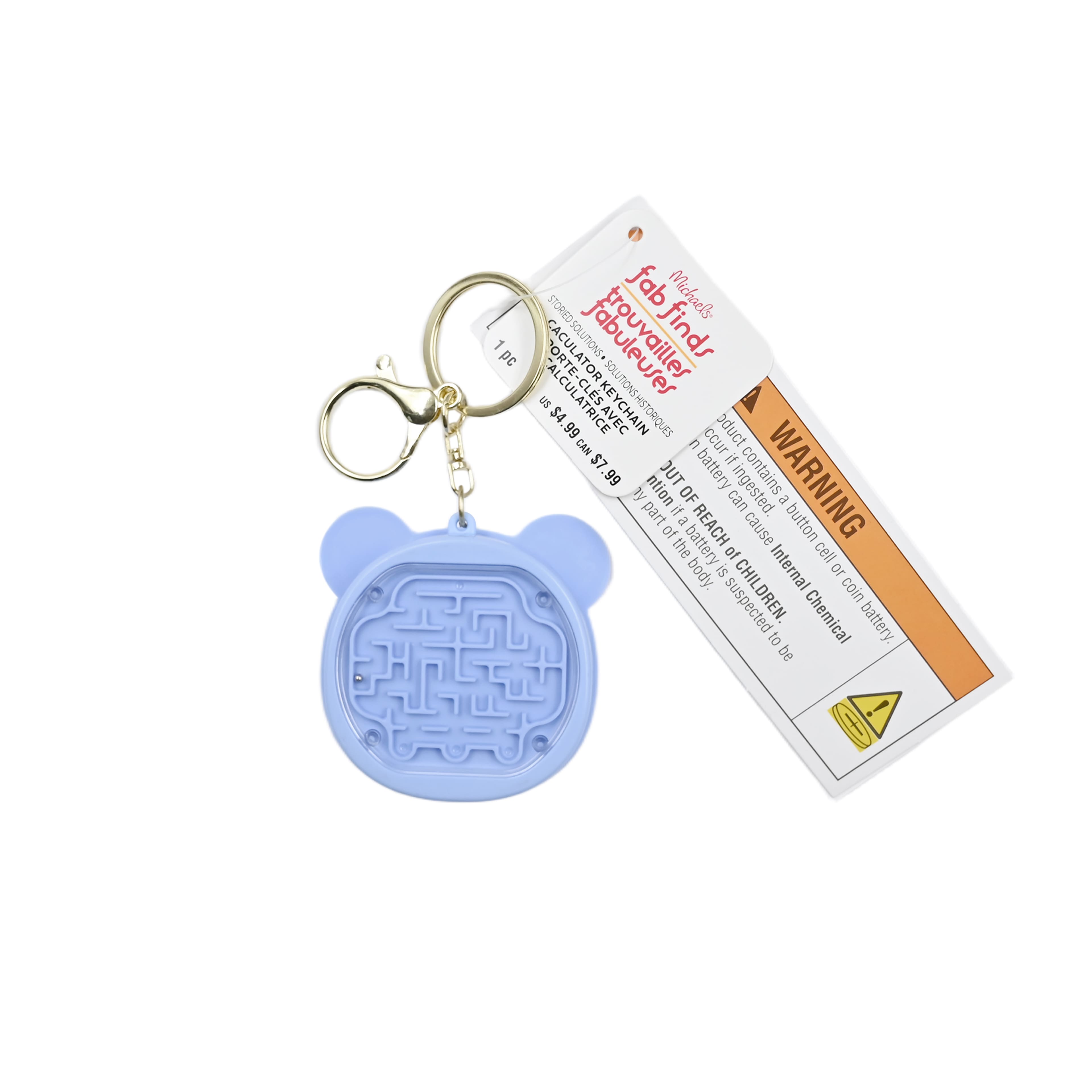 Mini Blue Keychain Calculator by Fab Finds