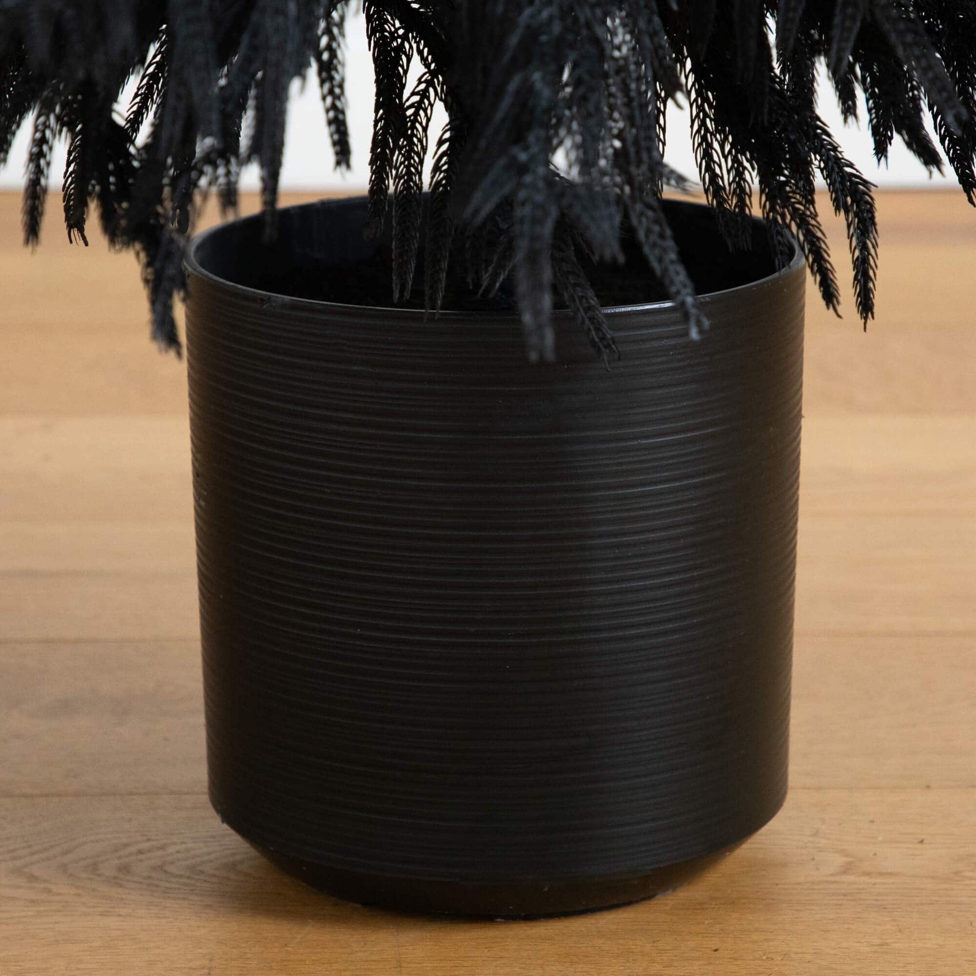 6ft. Artificial Halloween Real Touch Black Norfolk Pine Christmas Tree with Natural Look