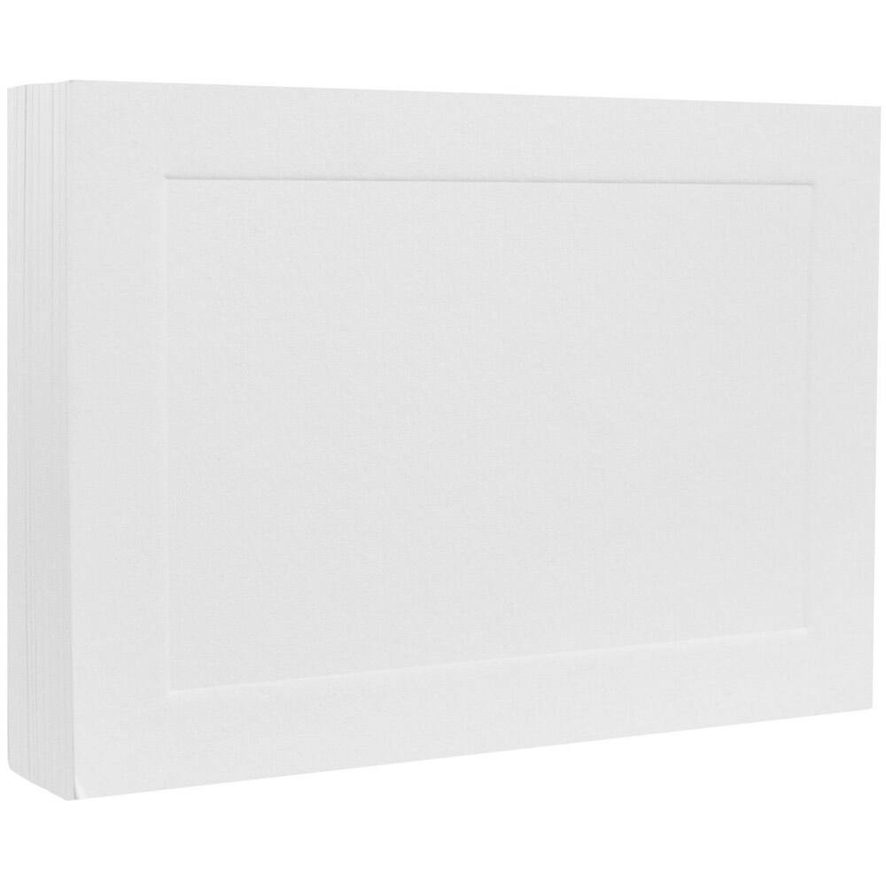 JAM Paper 3.5" x 4.875" White Panel Blank Flat Note Cards