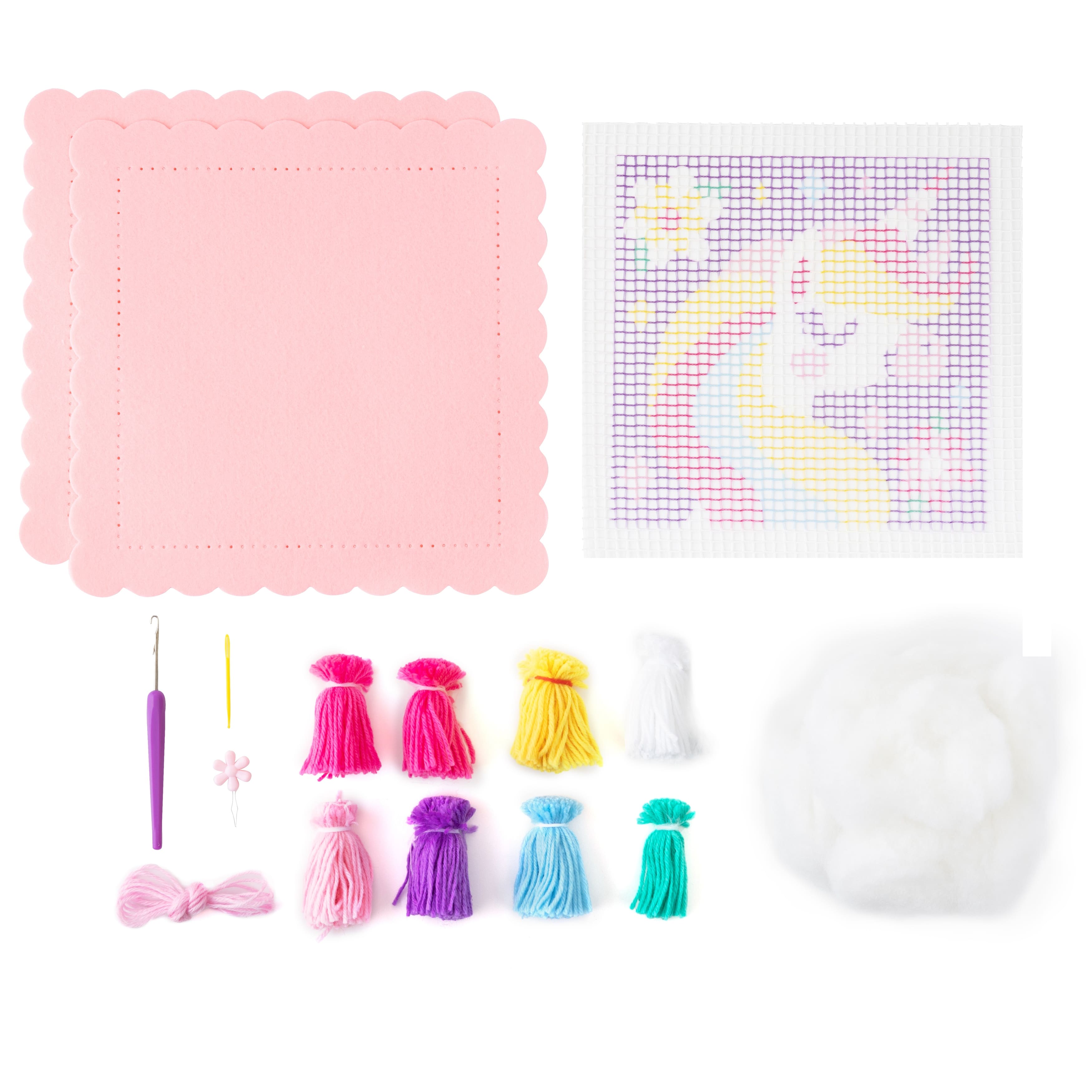 Colorbok® Sew Cute! ™ Unicorn Latch Hook Pillow Kit
