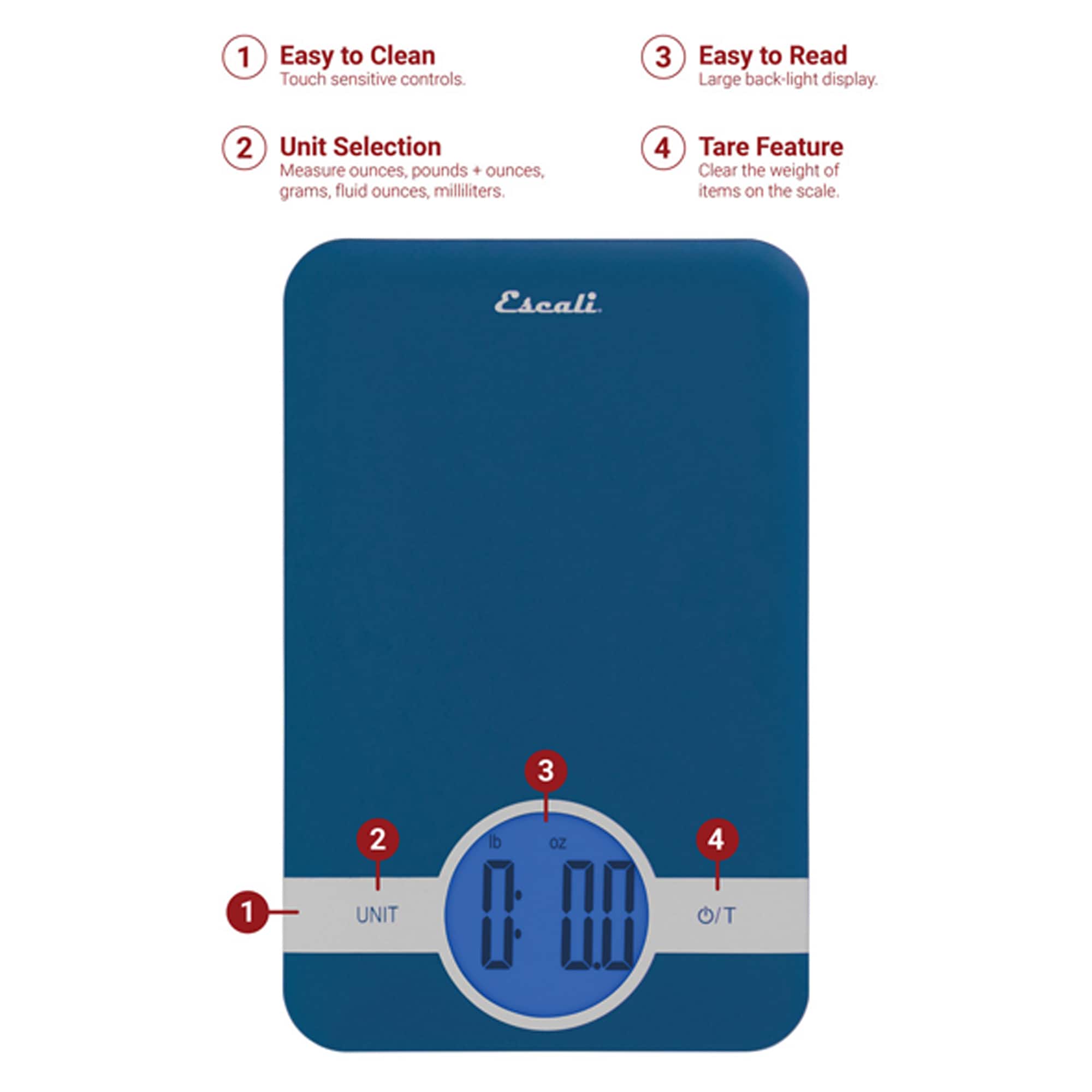 Escali® Ciro Blue Digital Scale